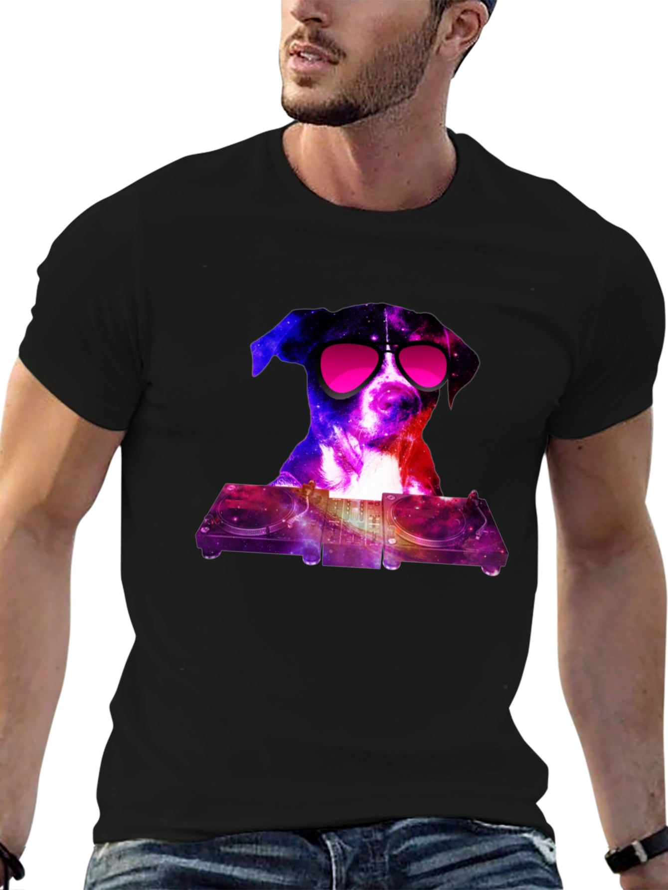 DJ Dog Galaxy T-Shirt