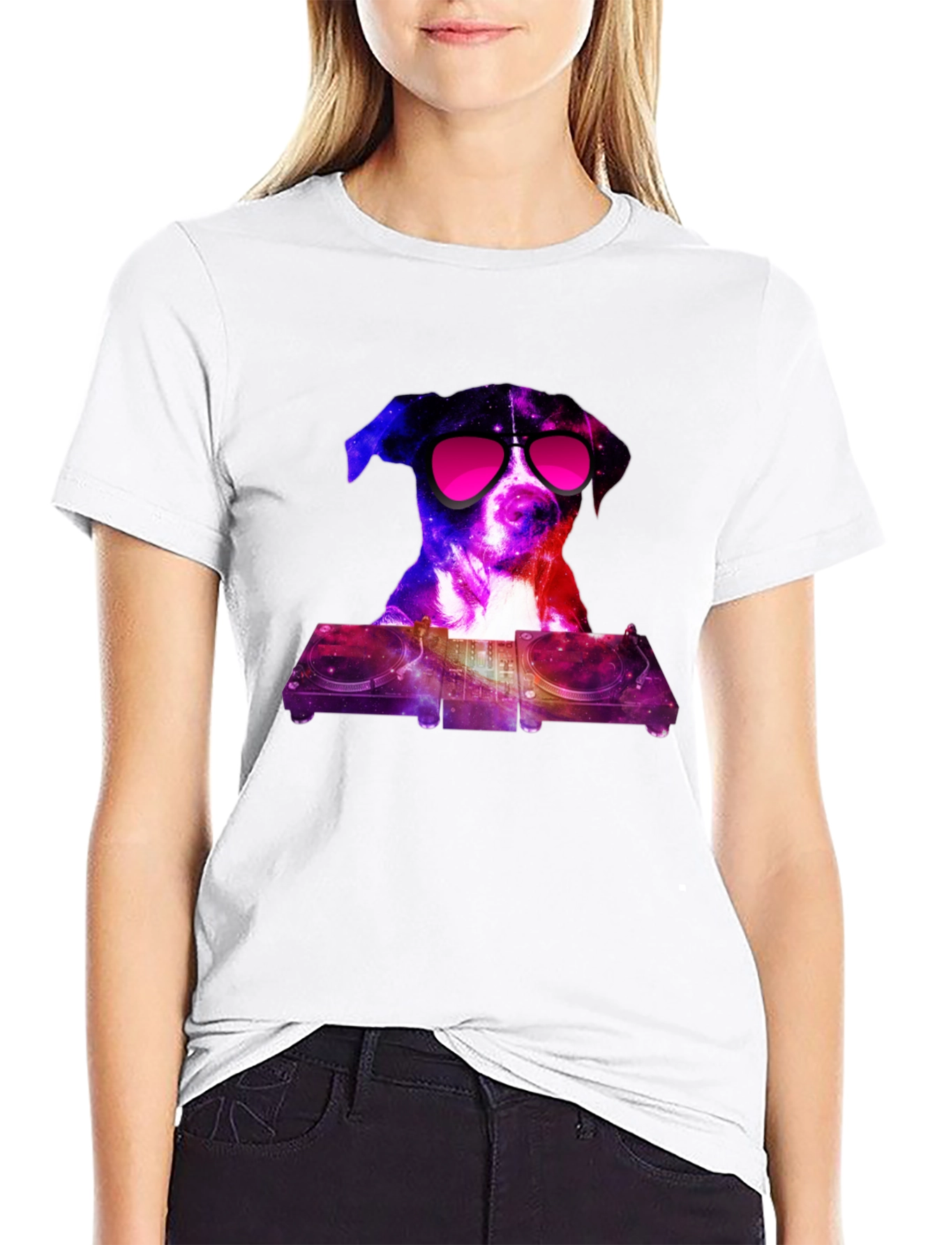 DJ Dog Galaxy T-Shirt