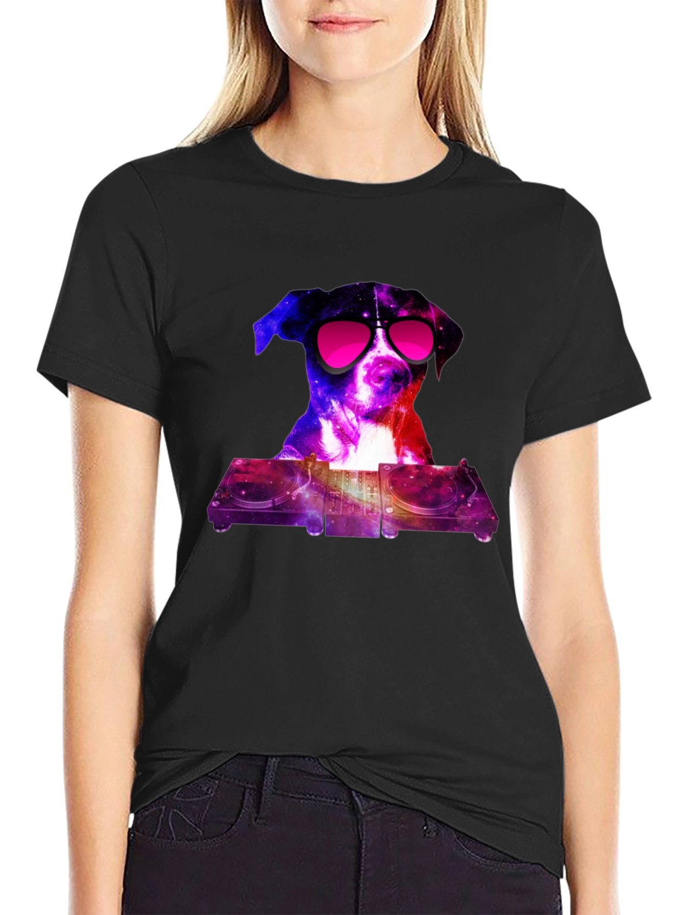 DJ Dog Galaxy T-Shirt