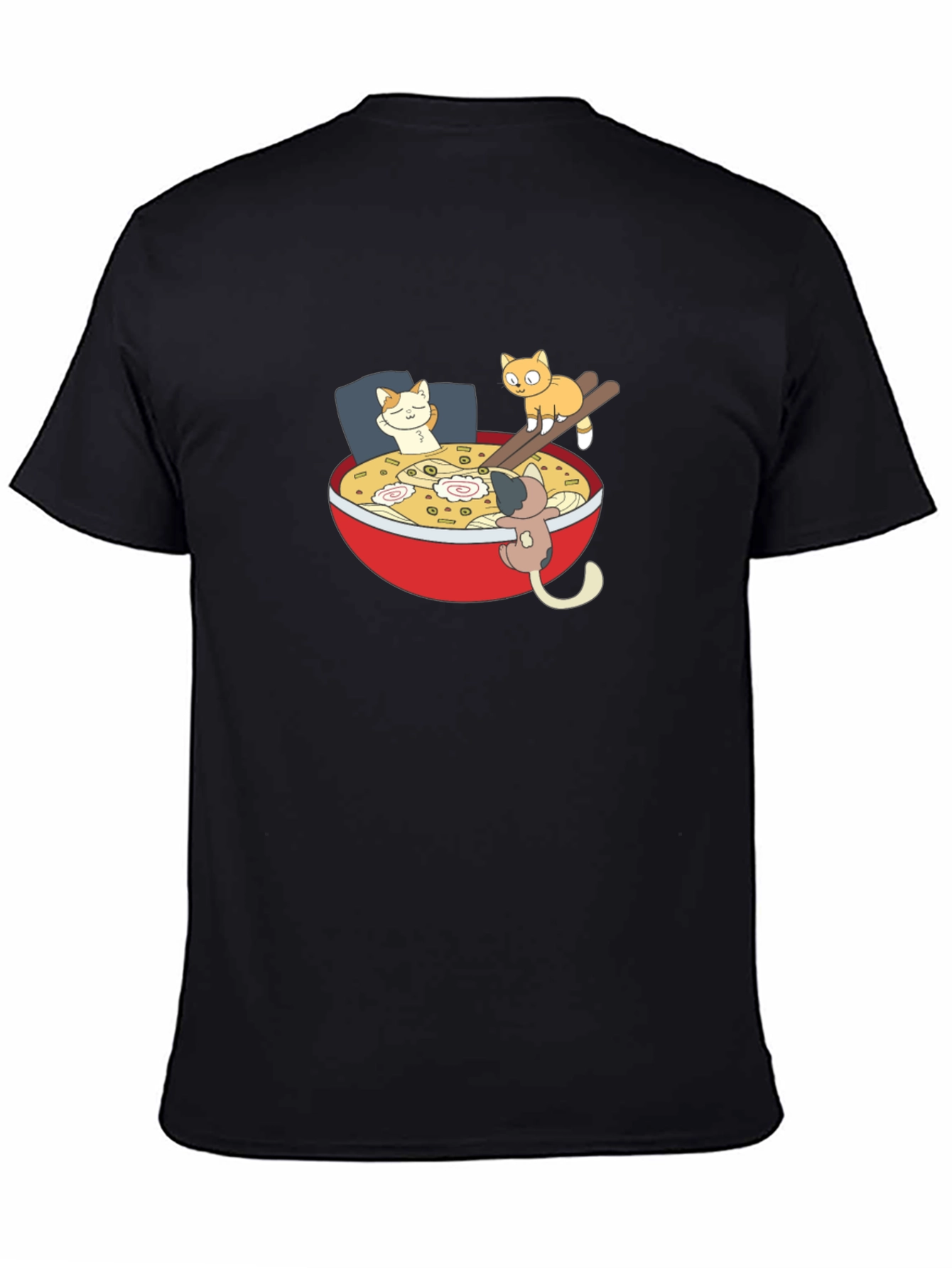 Ramen Cat Black T-Shirt