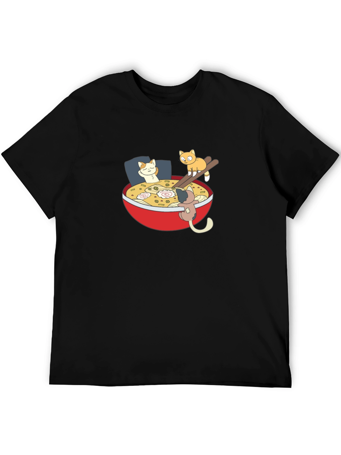 Ramen Cat Black T-Shirt