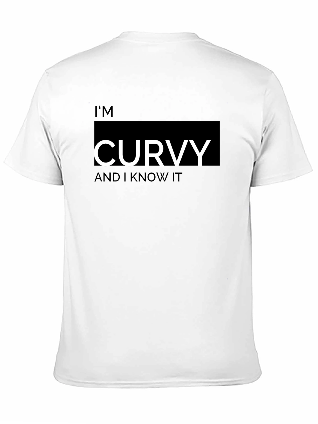 Im Curvy And I Know It Black T-Shirt