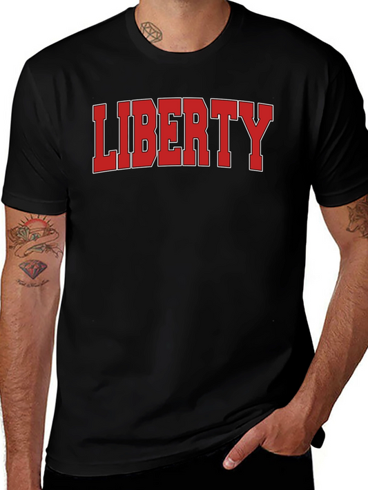 Liberty Graphic Print Black T-Shirt