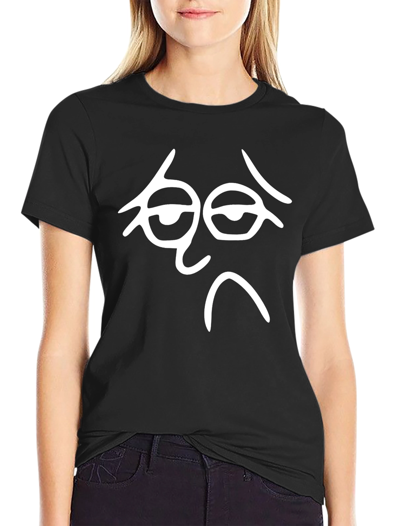 Sad Face Graphic T-Shirt - Unisex Black Tee