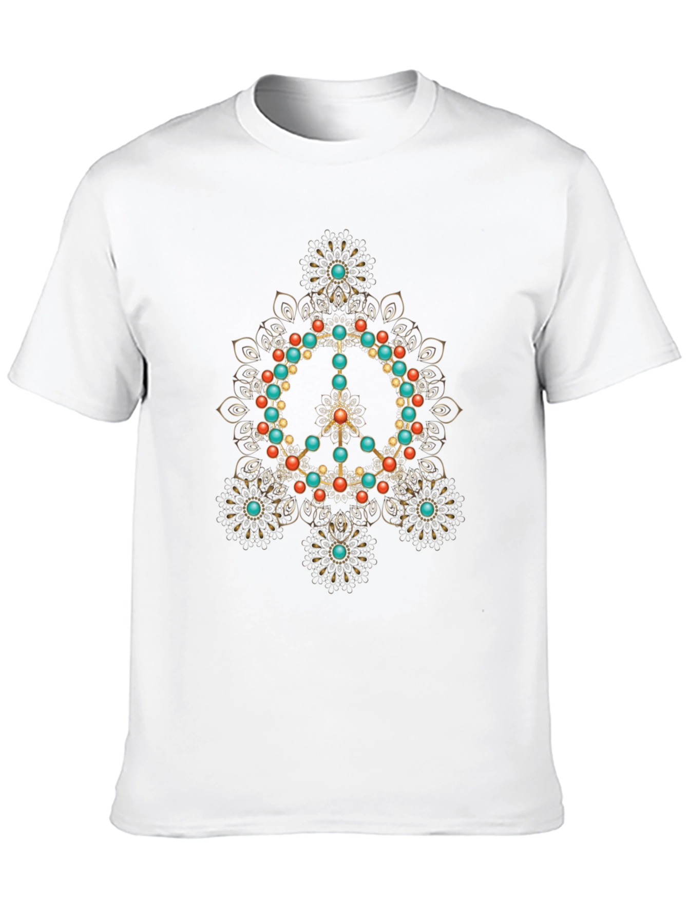 Peace Sign Mandala Graphic T-Shirt