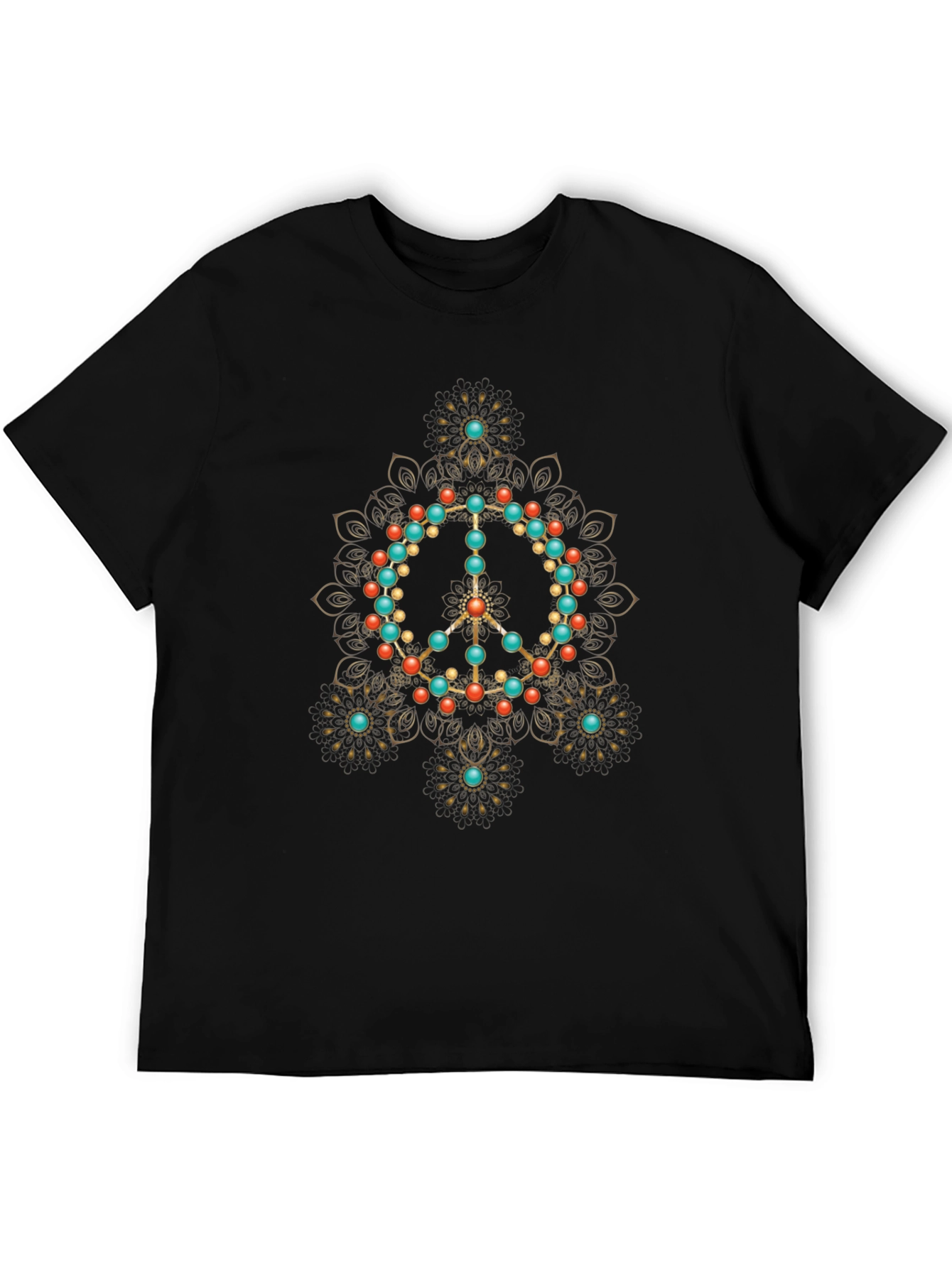 Peace Sign Mandala Graphic T-Shirt