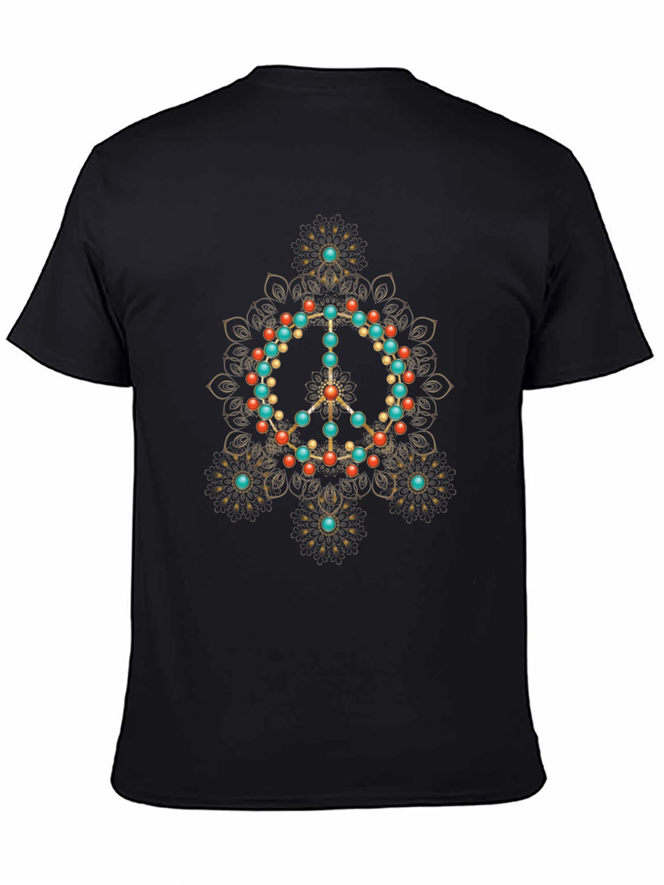 Peace Sign Mandala Graphic T-Shirt