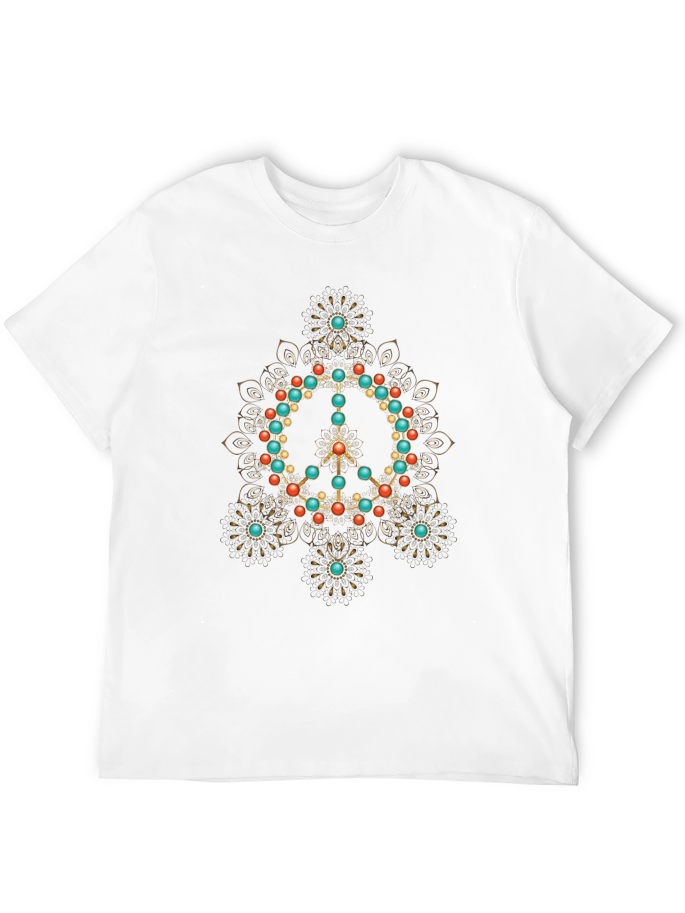 Peace Sign Mandala Graphic T-Shirt