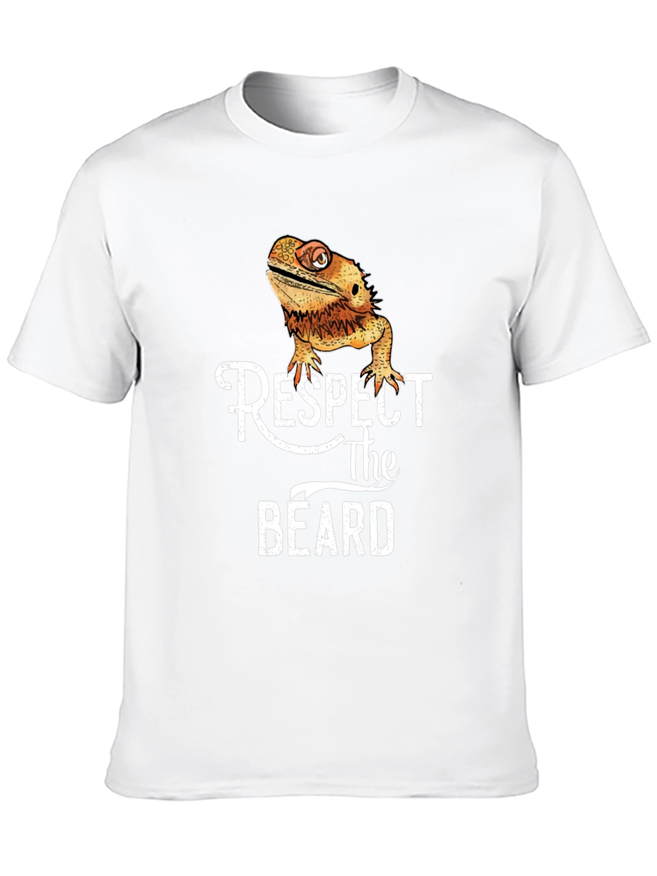Respect The Beard T-Shirt - Funny Bearded Dragon Tee