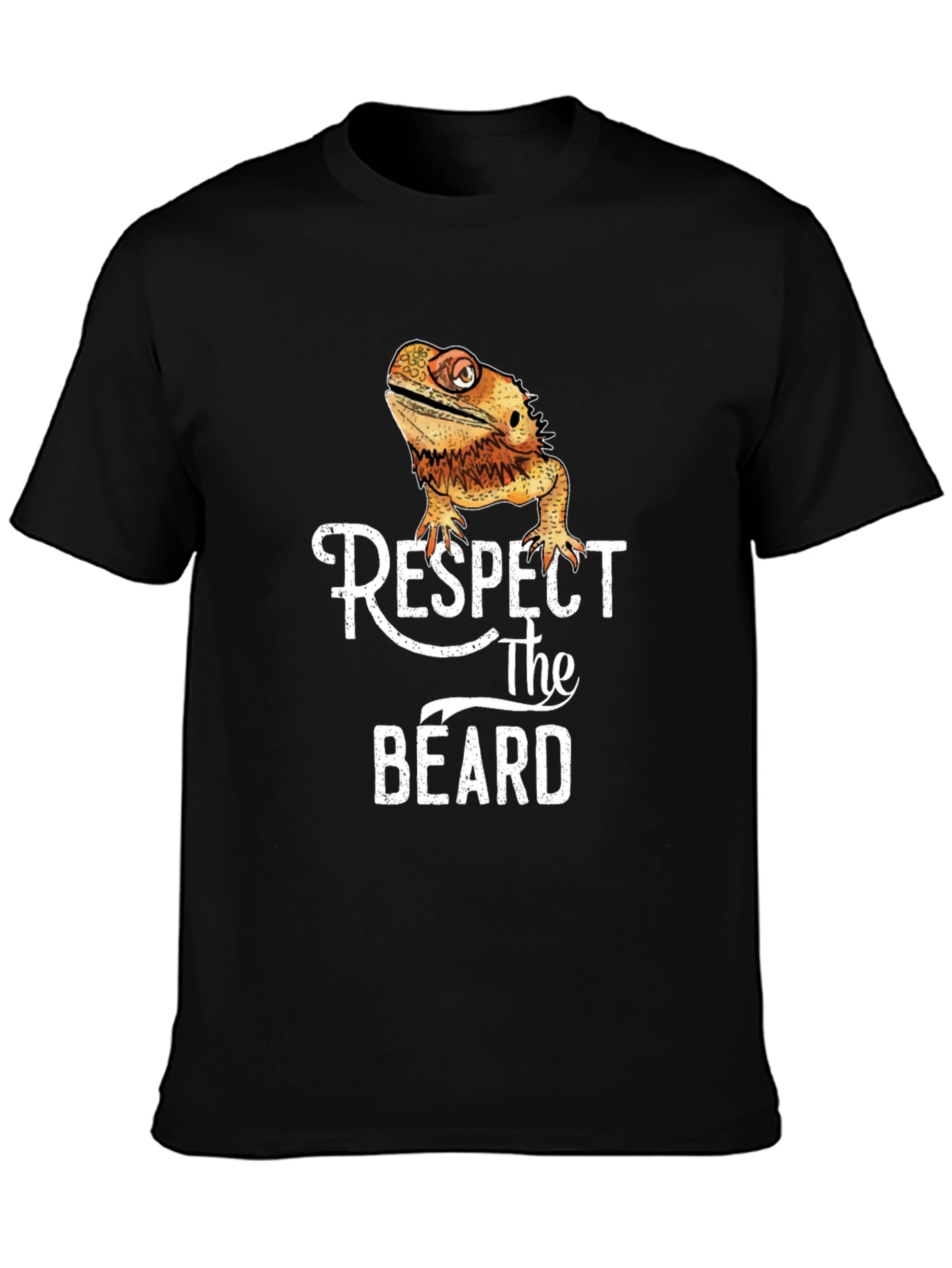 Respect The Beard T-Shirt - Funny Bearded Dragon Tee