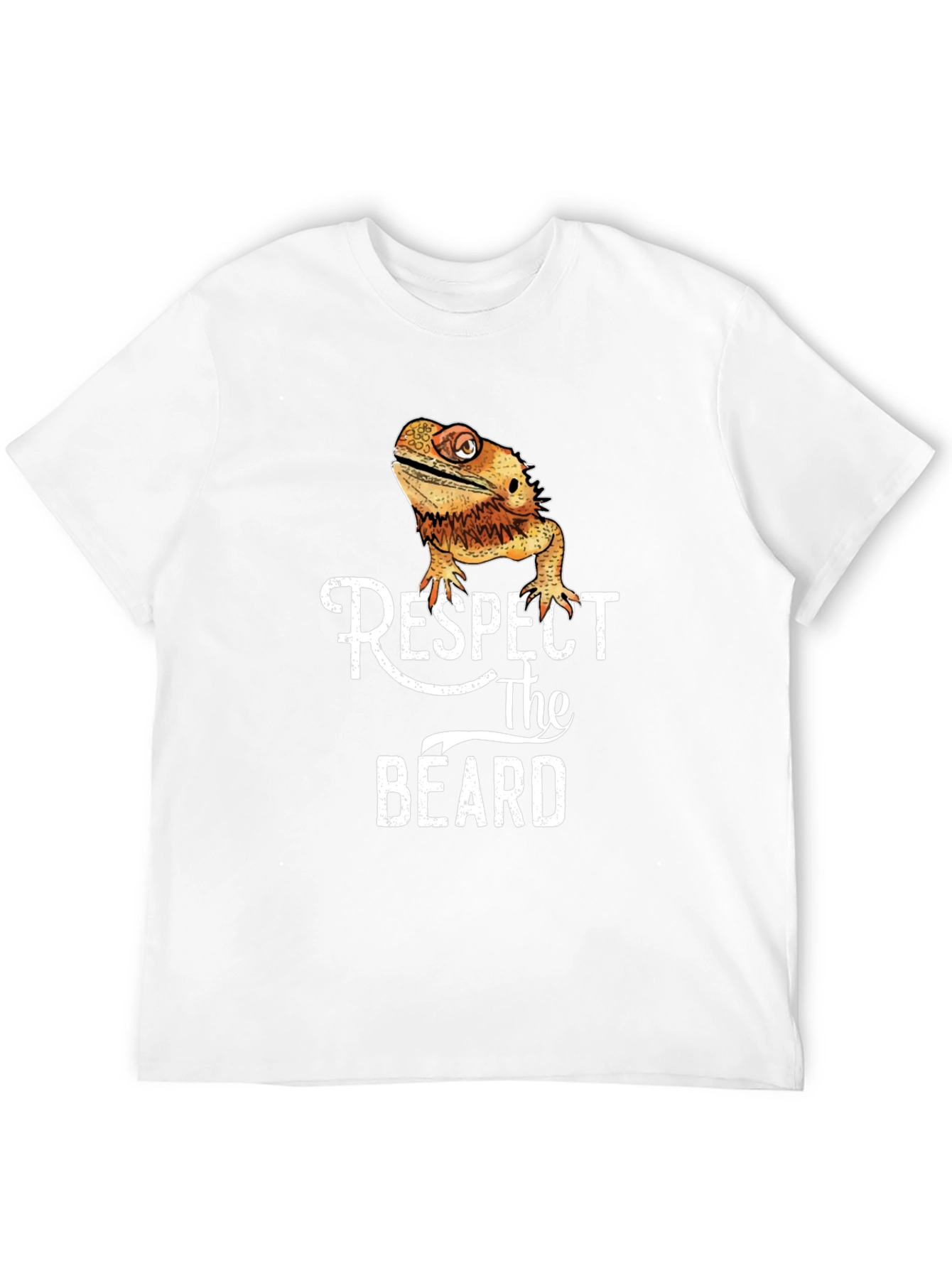Respect The Beard T-Shirt - Funny Bearded Dragon Tee