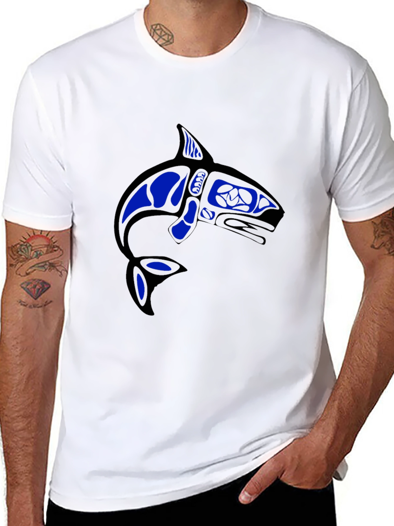 Orca Whale Graphic Tee - Black T-Shirt