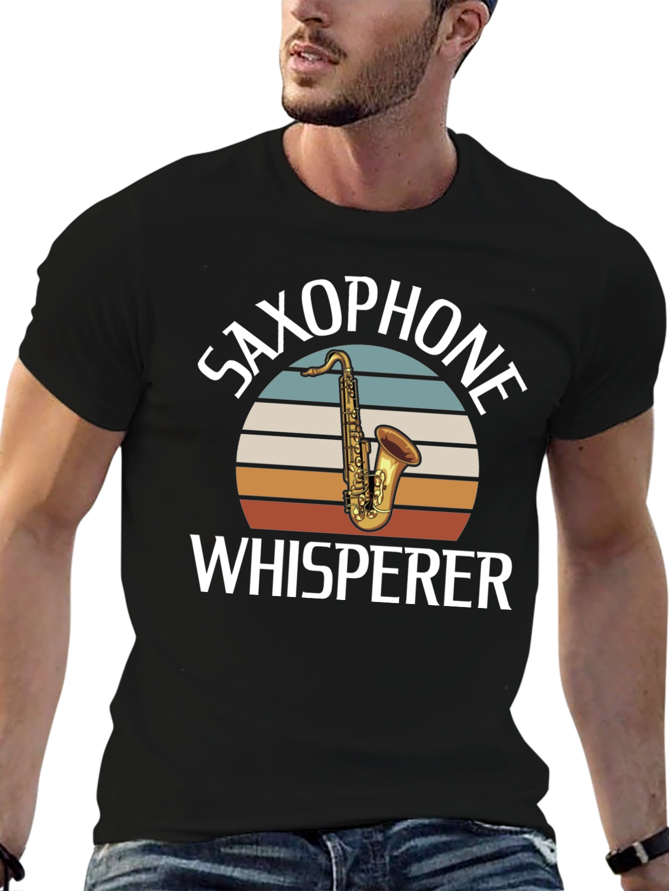 Saxophone Whisperer Graphic T-Shirt Musician Tee