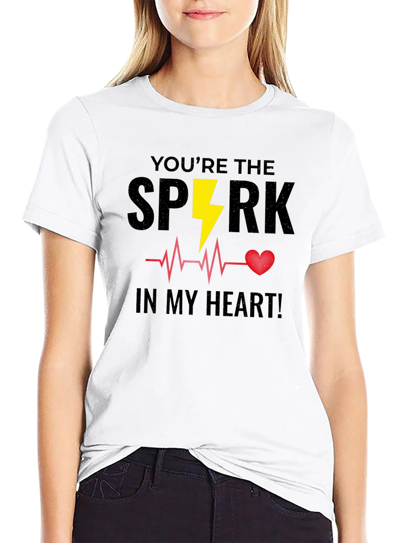 Youre the Spark In My Heart Black T-Shirt