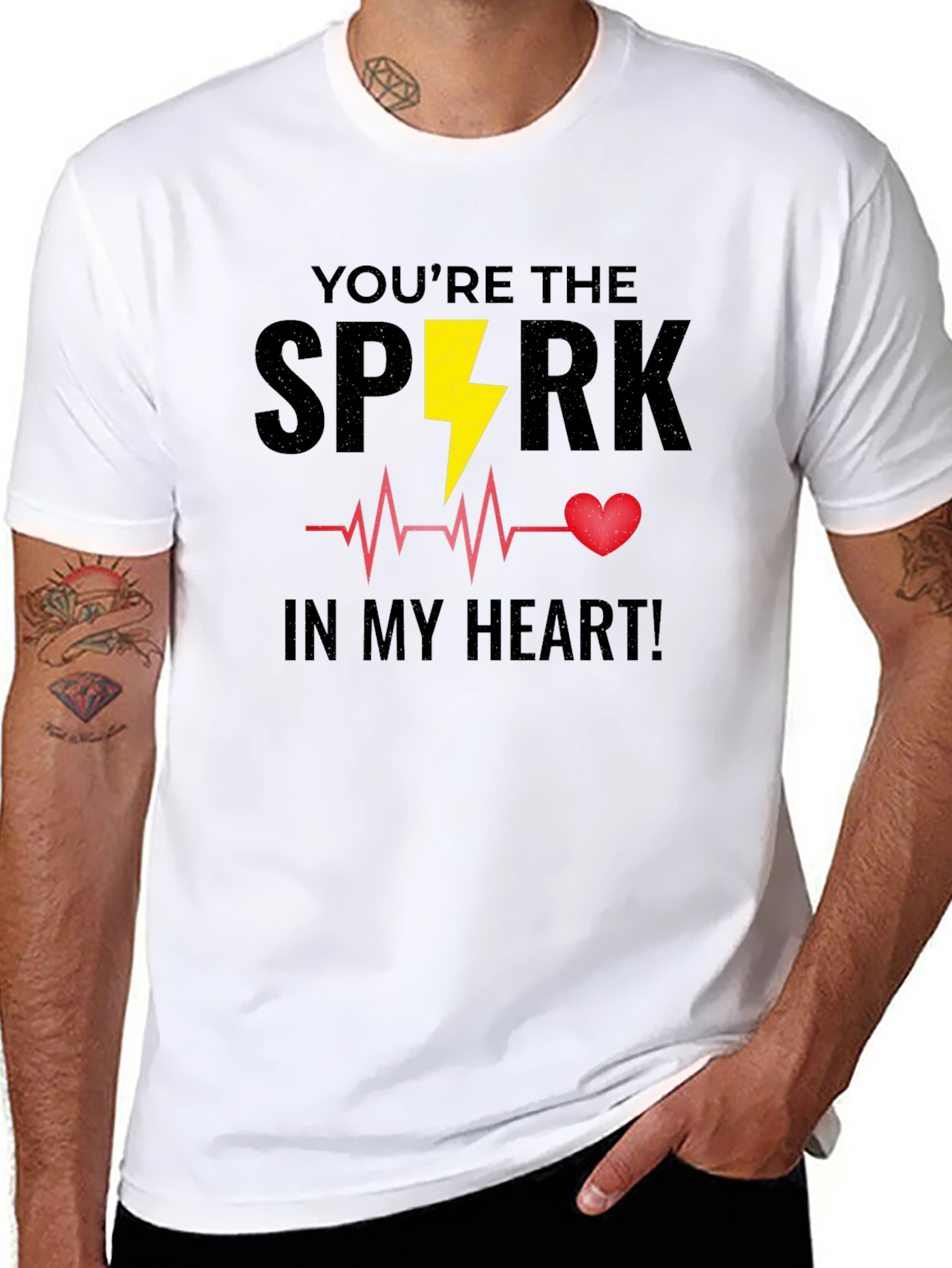 Youre the Spark In My Heart Black T-Shirt