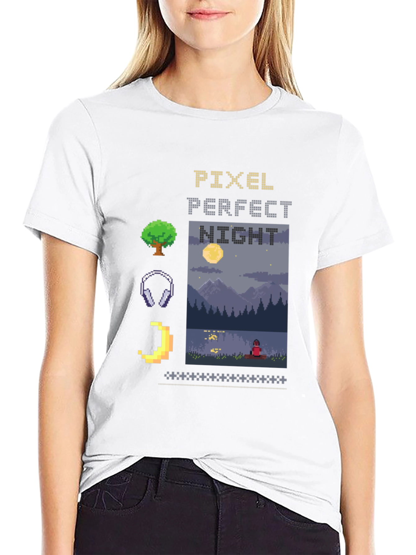 Pixel Perfect Night Graphic T-Shirt