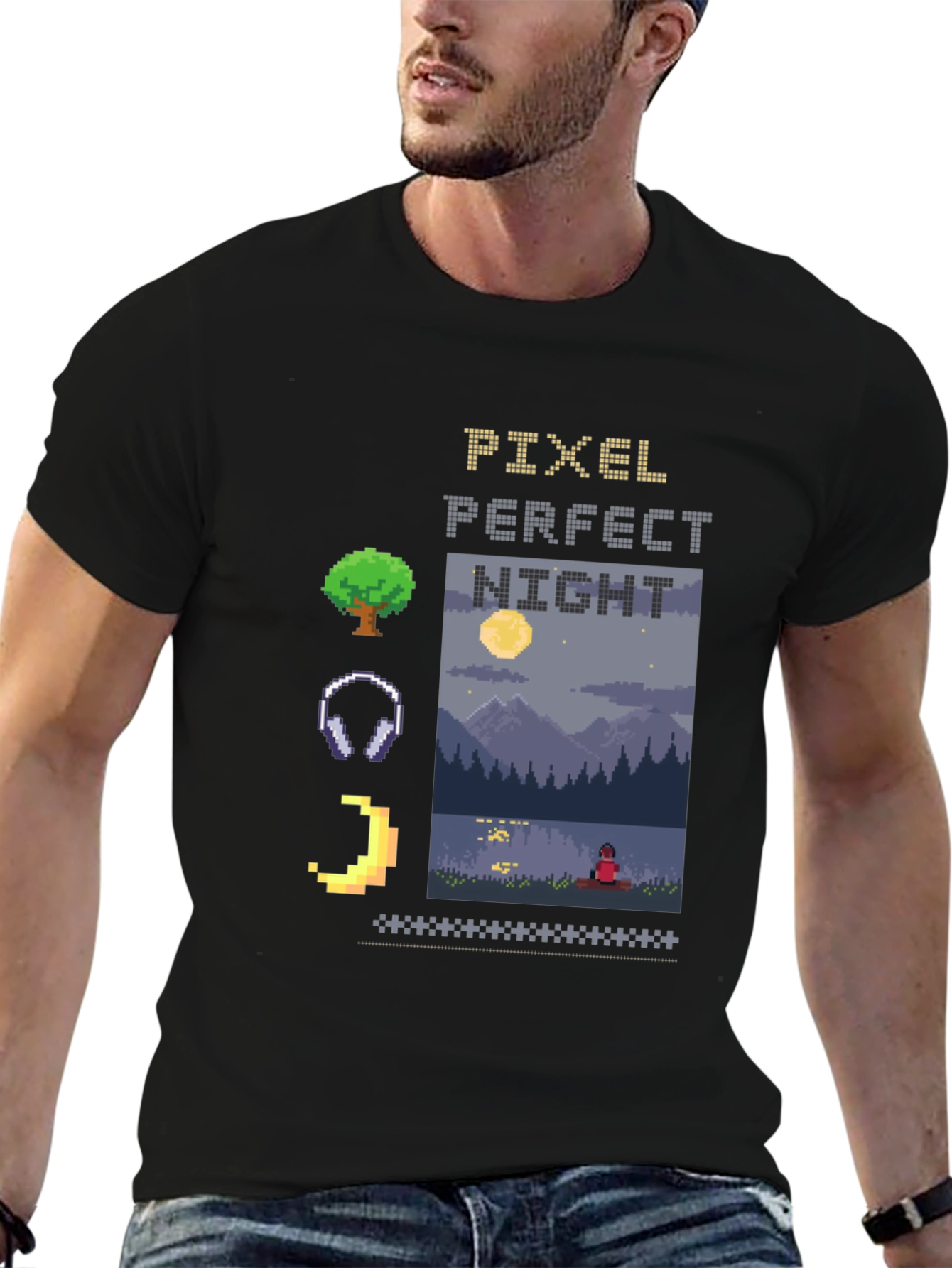 Pixel Perfect Night Graphic T-Shirt