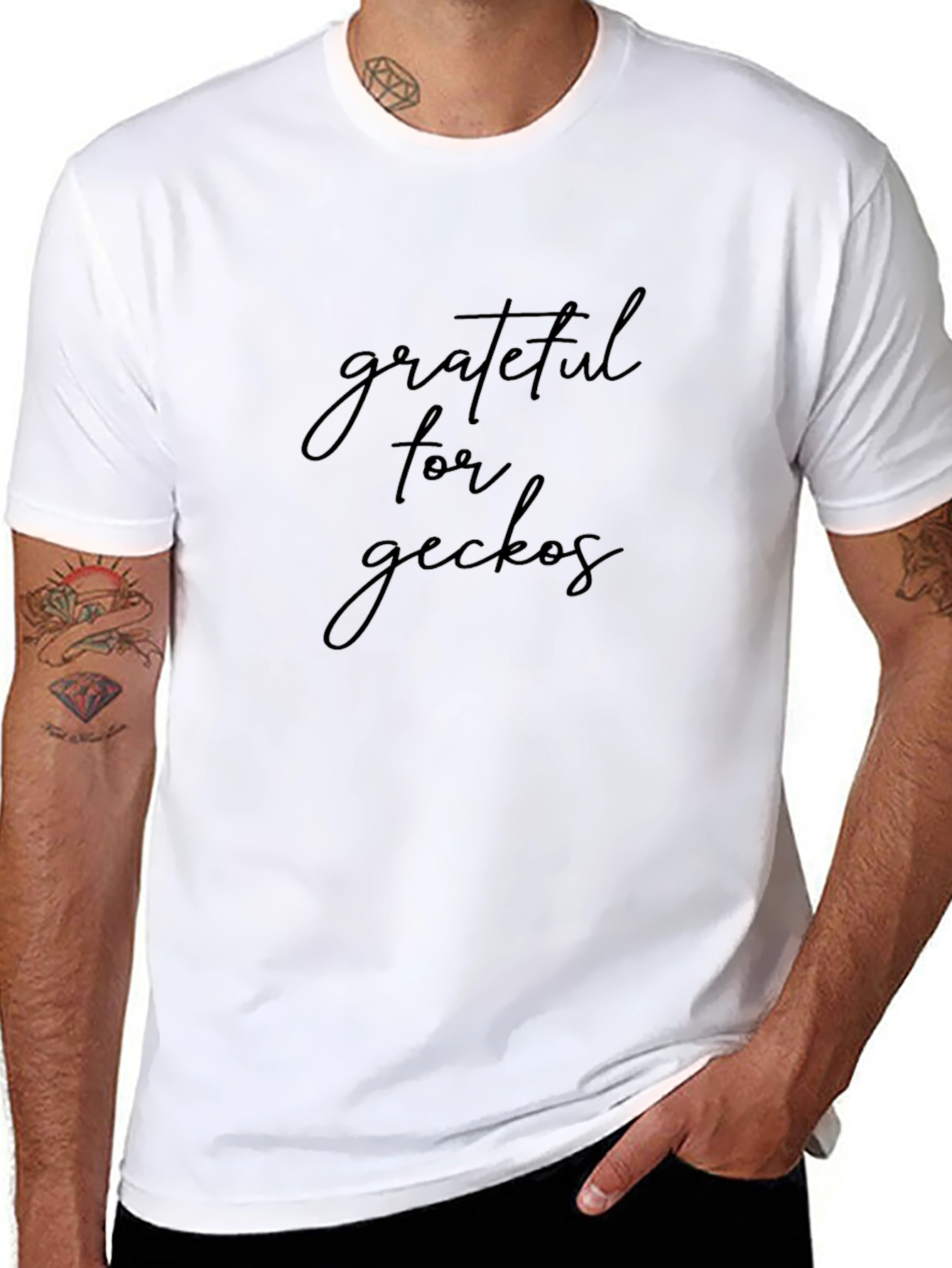 Grateful for Geckos Black Tee