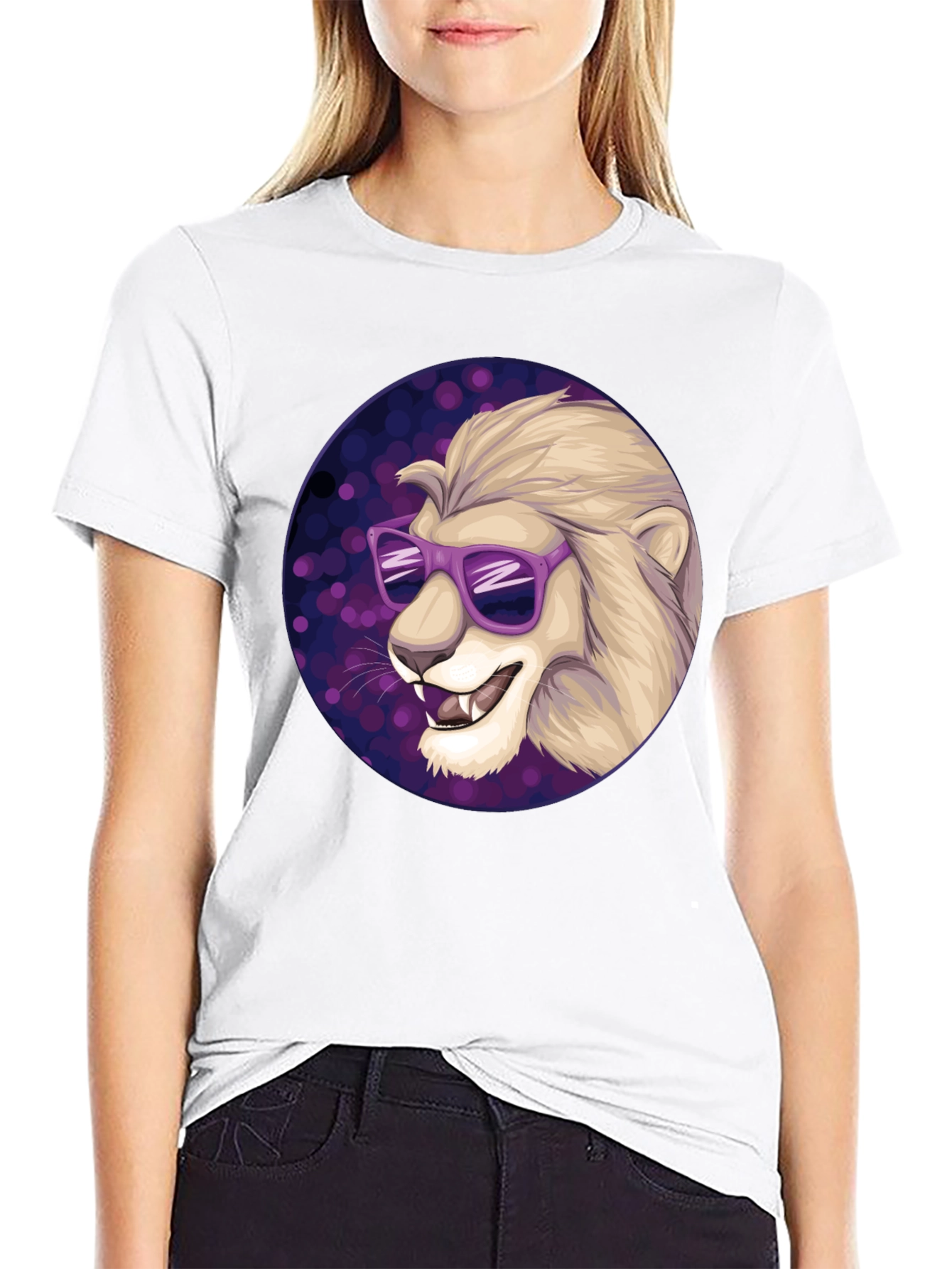 Cool Lion Graphic Tee - Stylish Mens Black T-Shirt