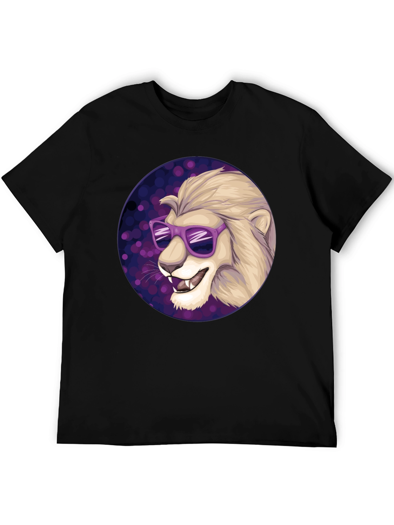 Cool Lion Graphic Tee - Stylish Mens Black T-Shirt