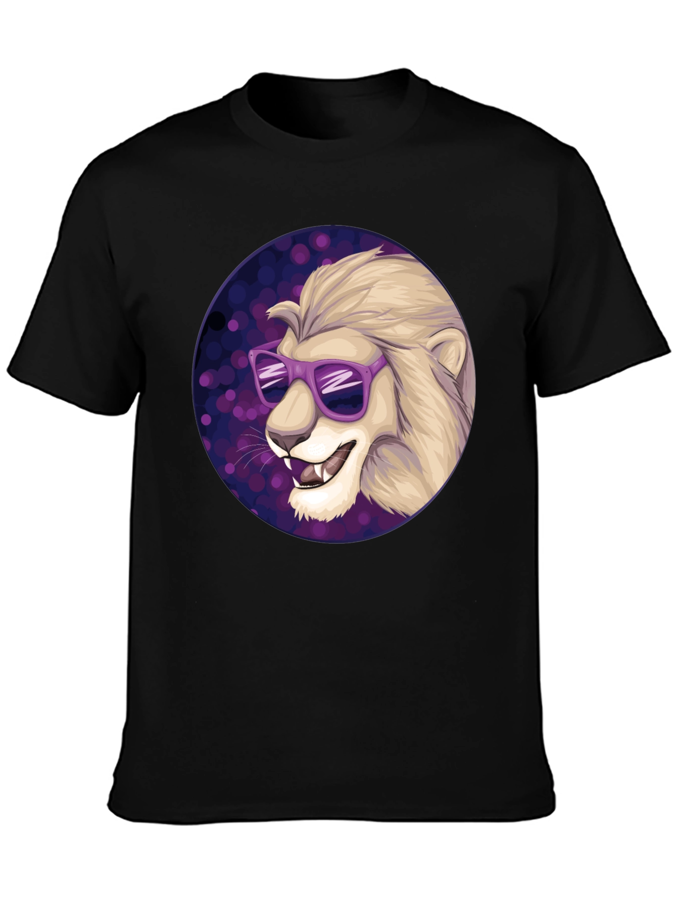 Cool Lion Graphic Tee - Stylish Mens Black T-Shirt