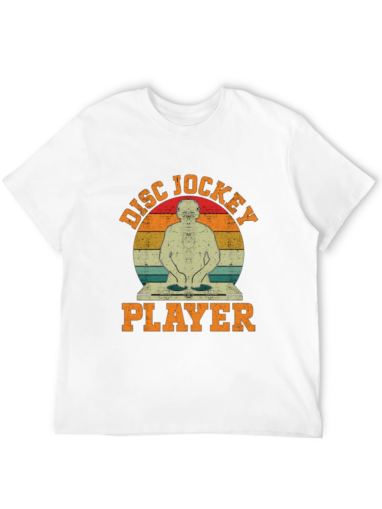 Retro Disc Jockey Player Graphic T-Shirt