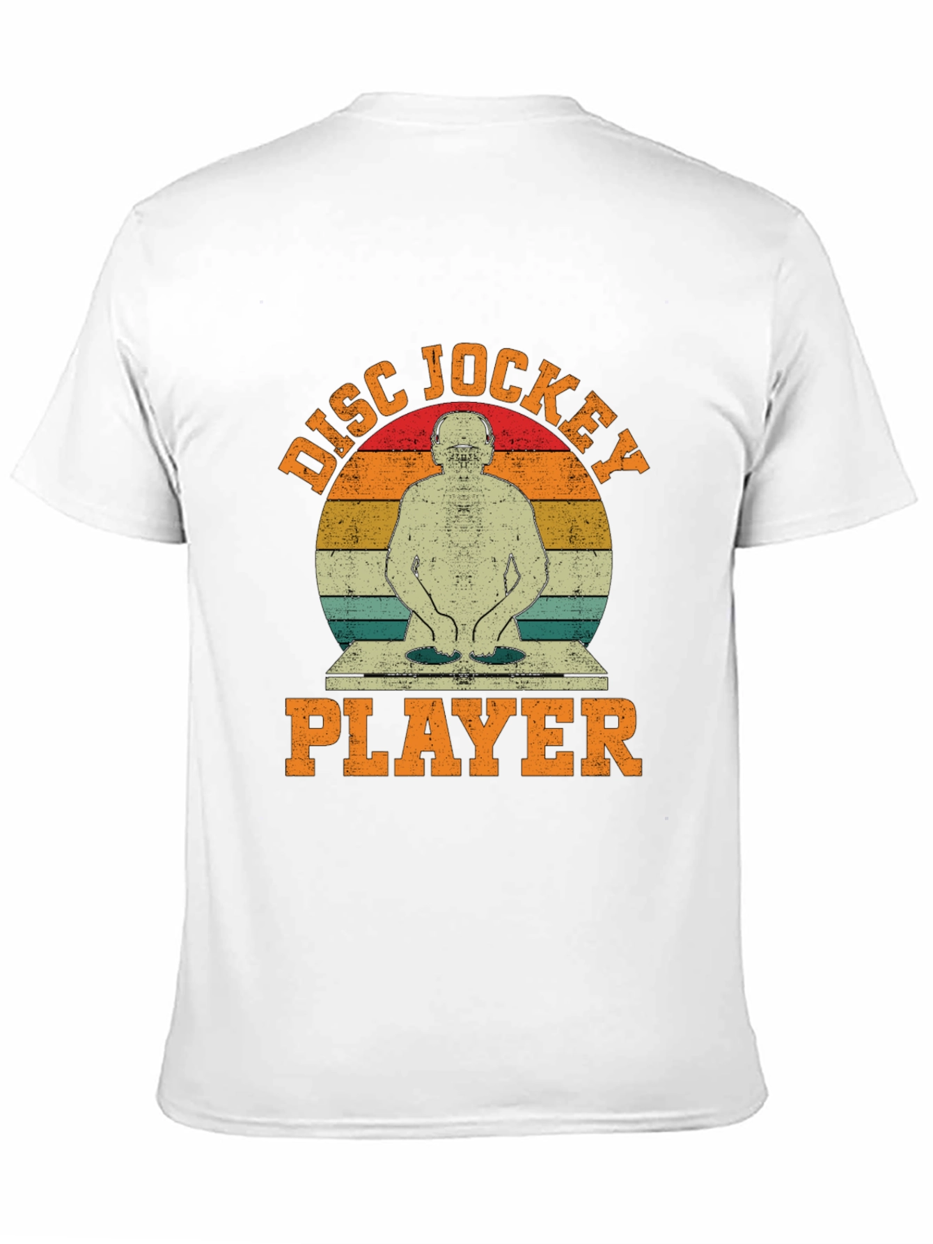 Retro Disc Jockey Player Graphic T-Shirt
