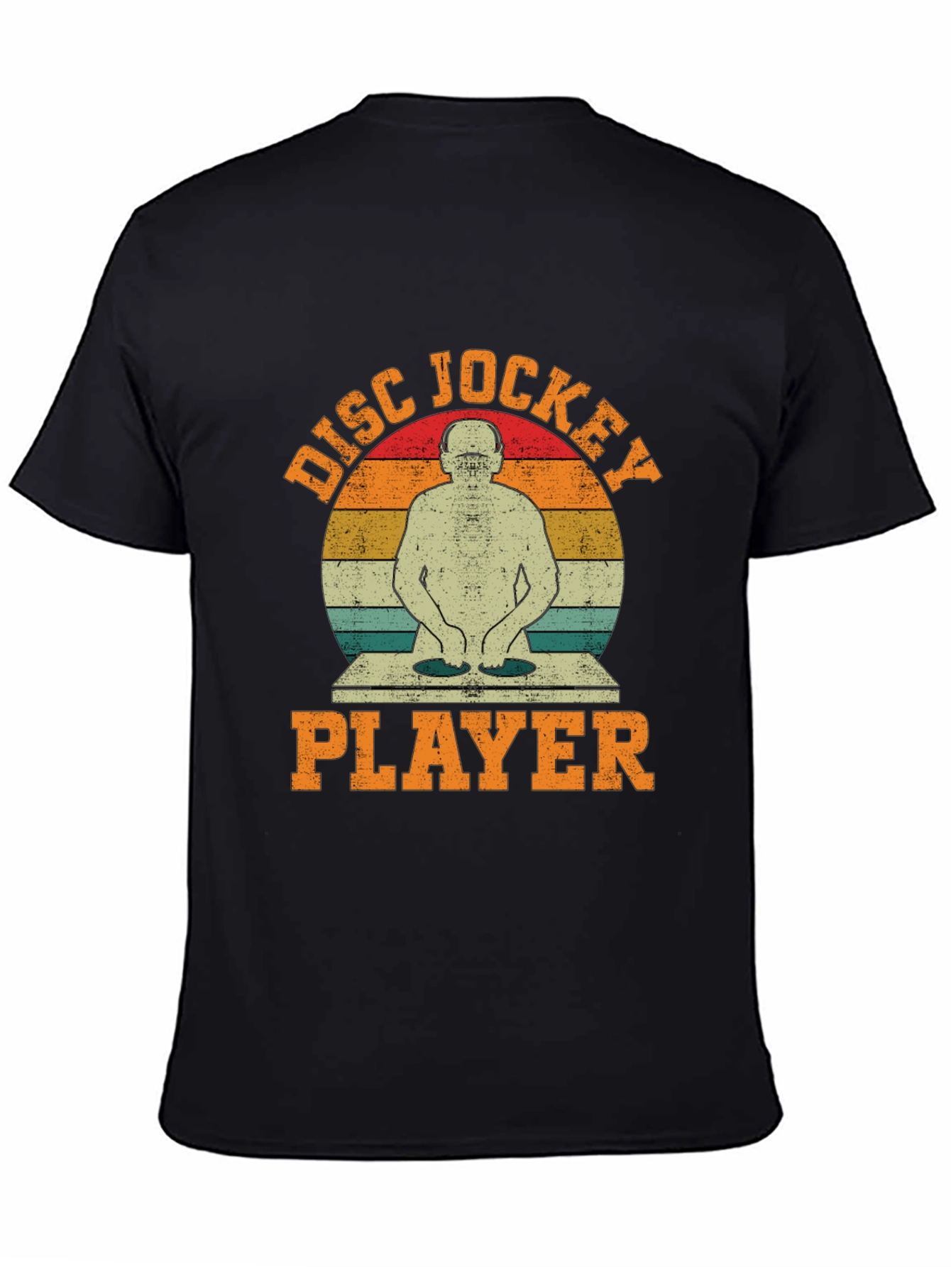 Retro Disc Jockey Player Graphic T-Shirt