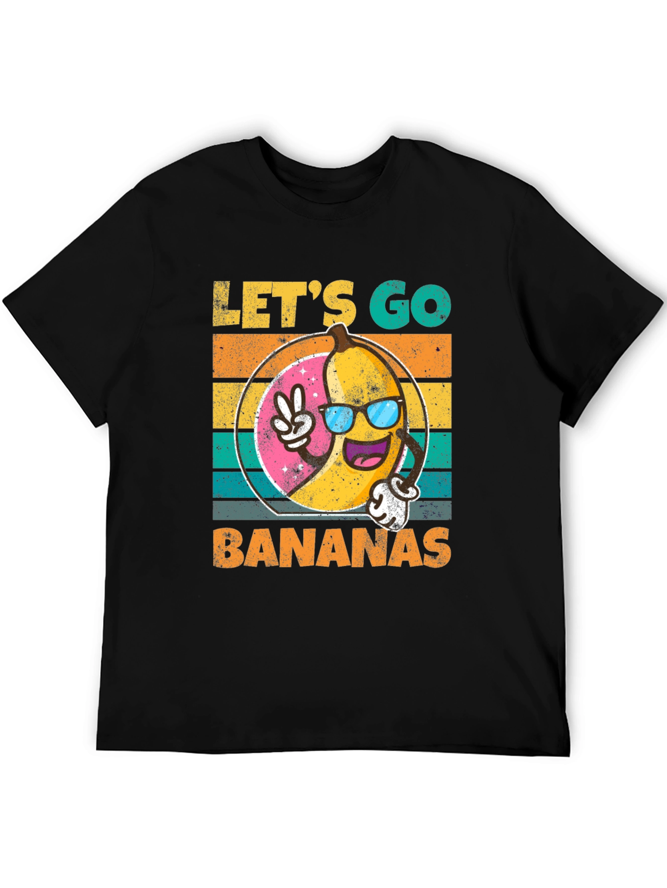 Lets Go Bananas T-Shirt - Retro Style Graphic Tee