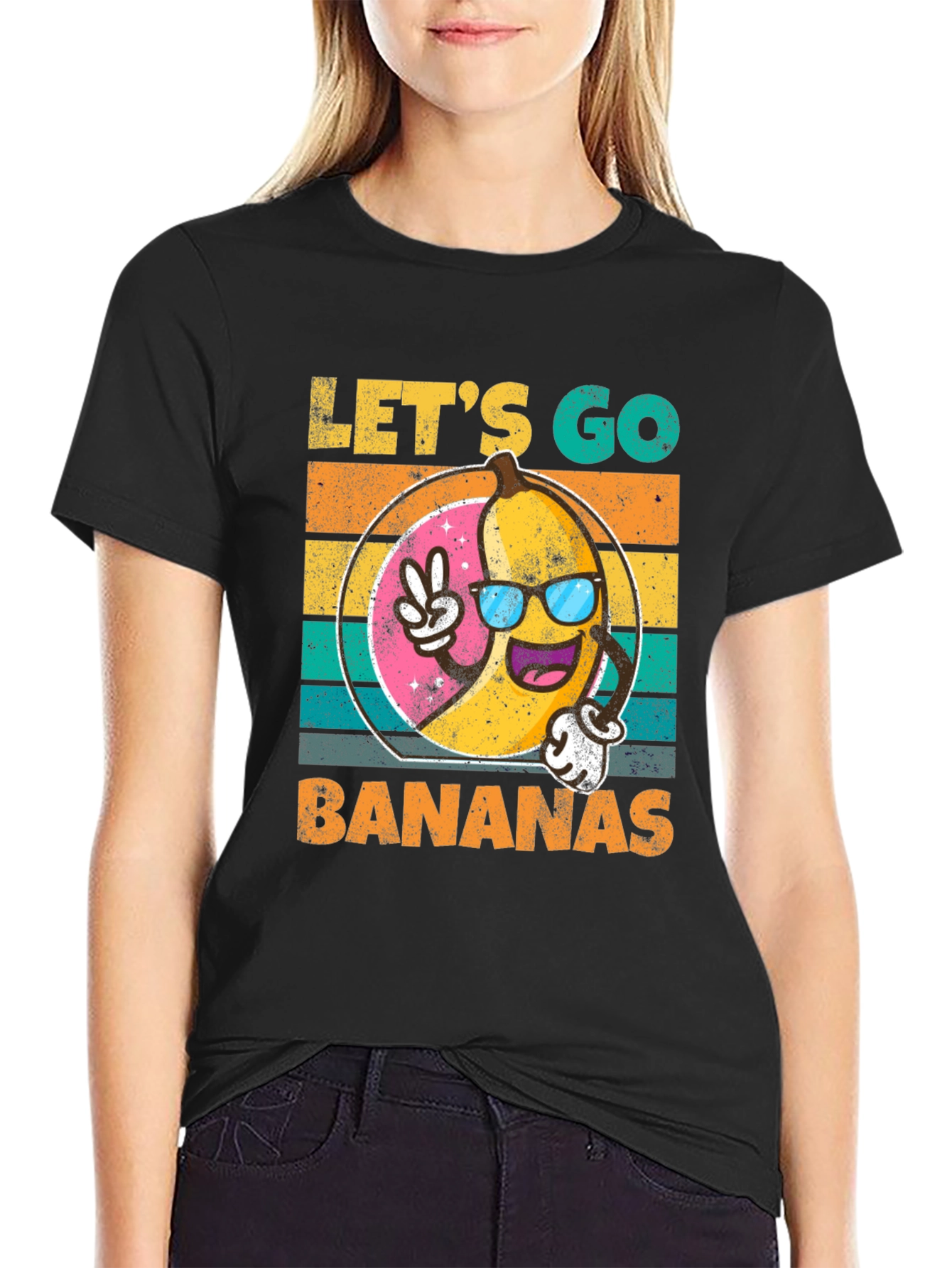 Lets Go Bananas T-Shirt - Retro Style Graphic Tee