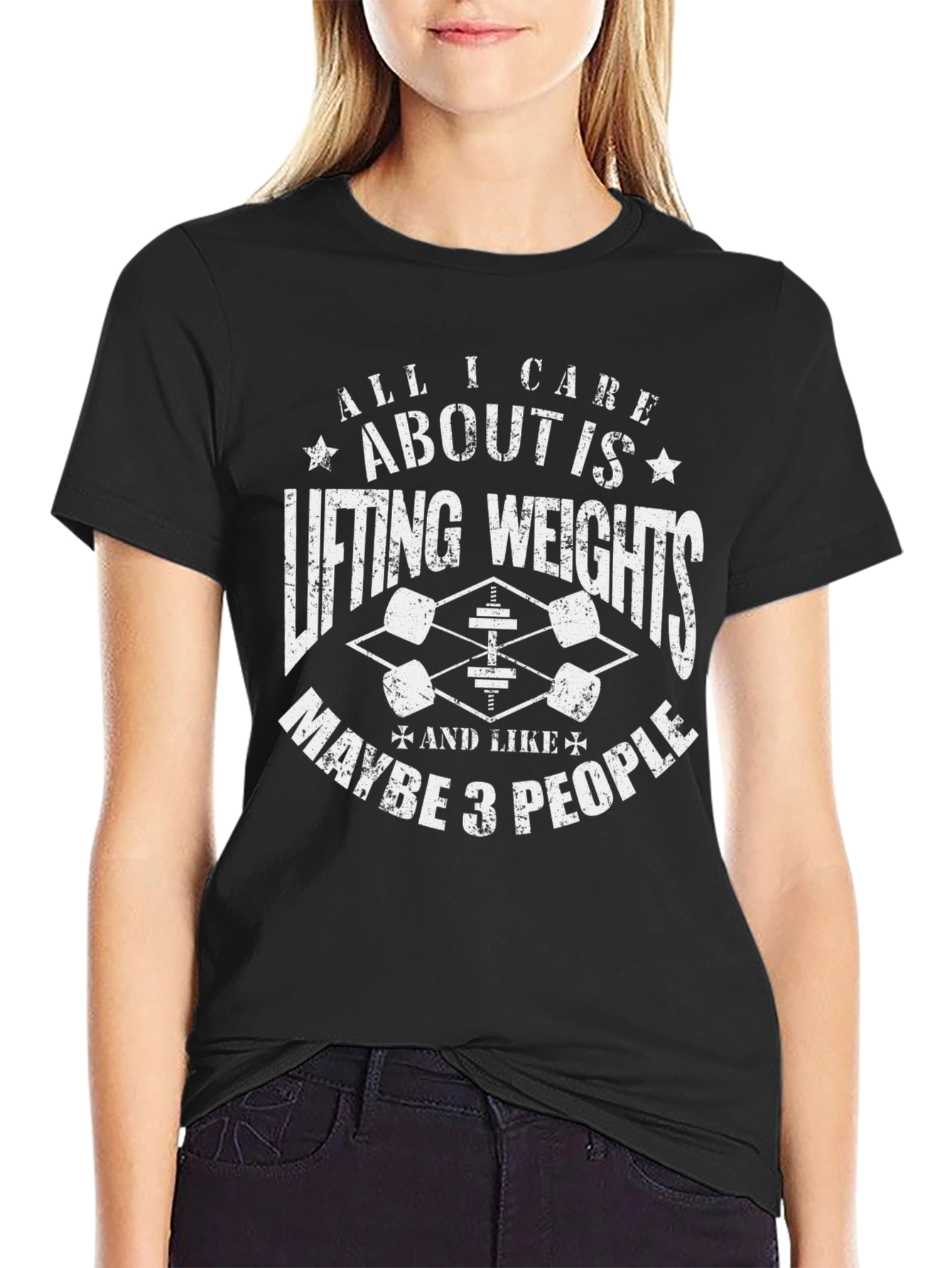 Lifting Weights Graphic Tee - Gym Workout Shirt