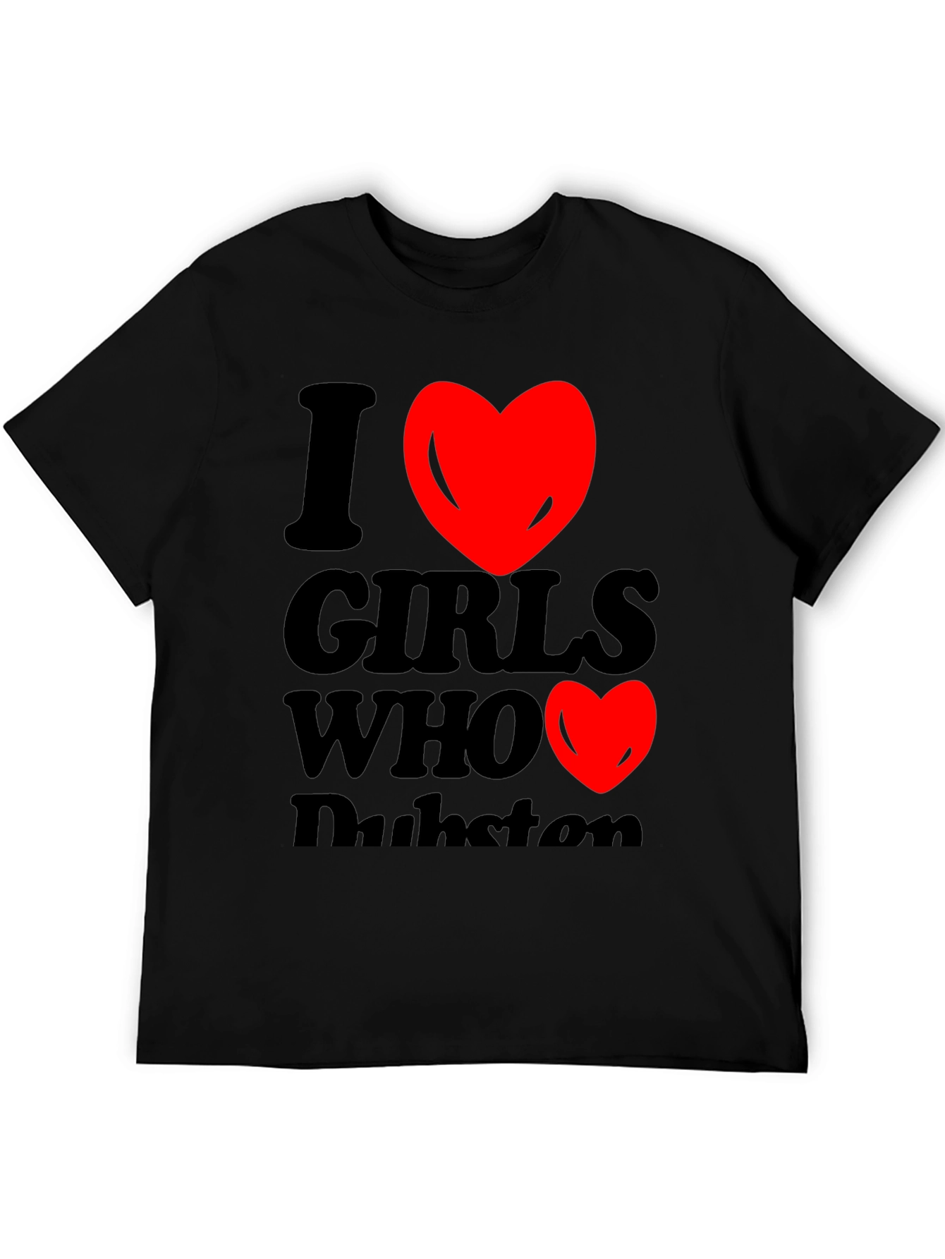 I Heart Girls Who Dubstep Black T-Shirt