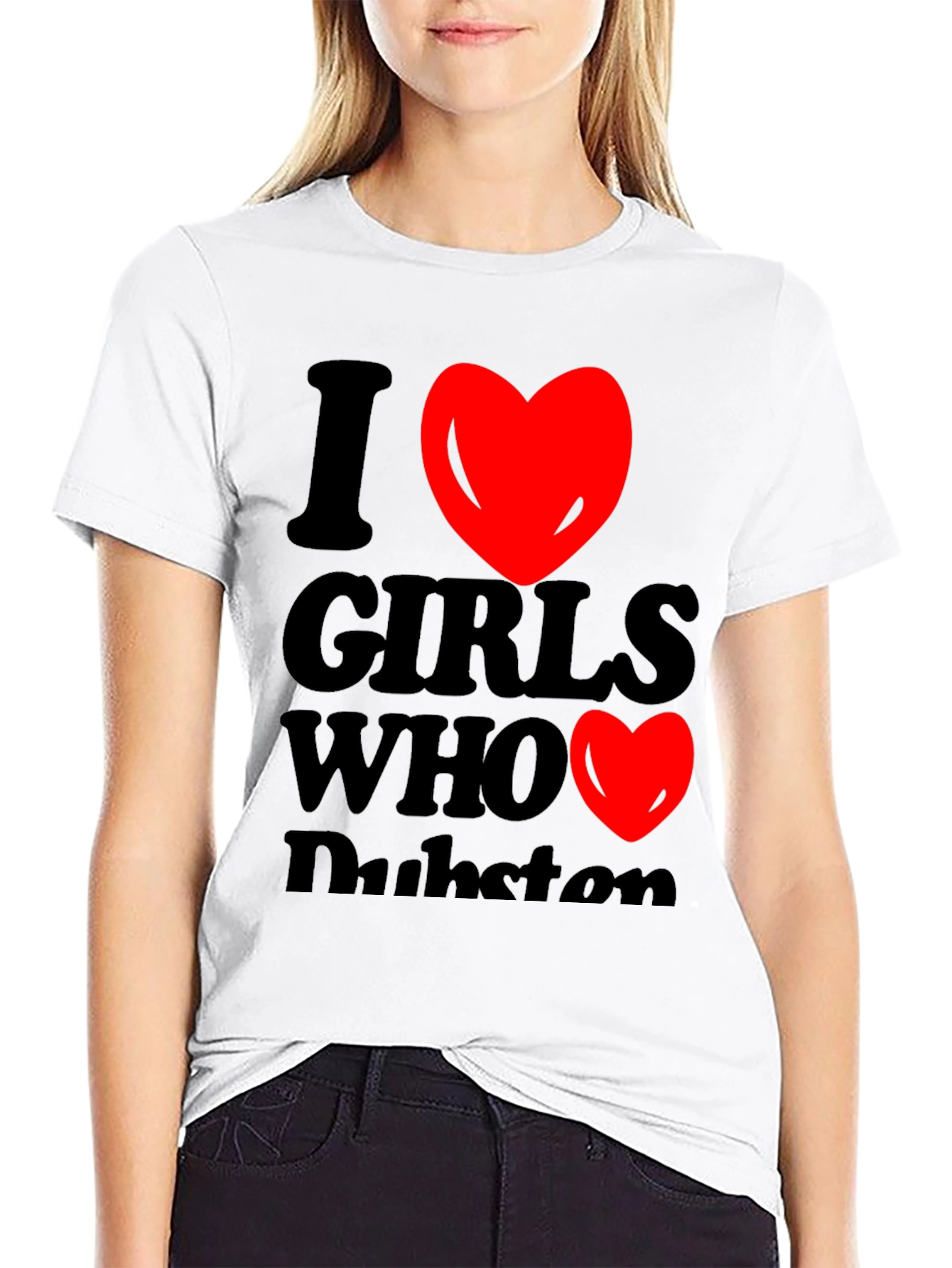 I Heart Girls Who Dubstep Black T-Shirt
