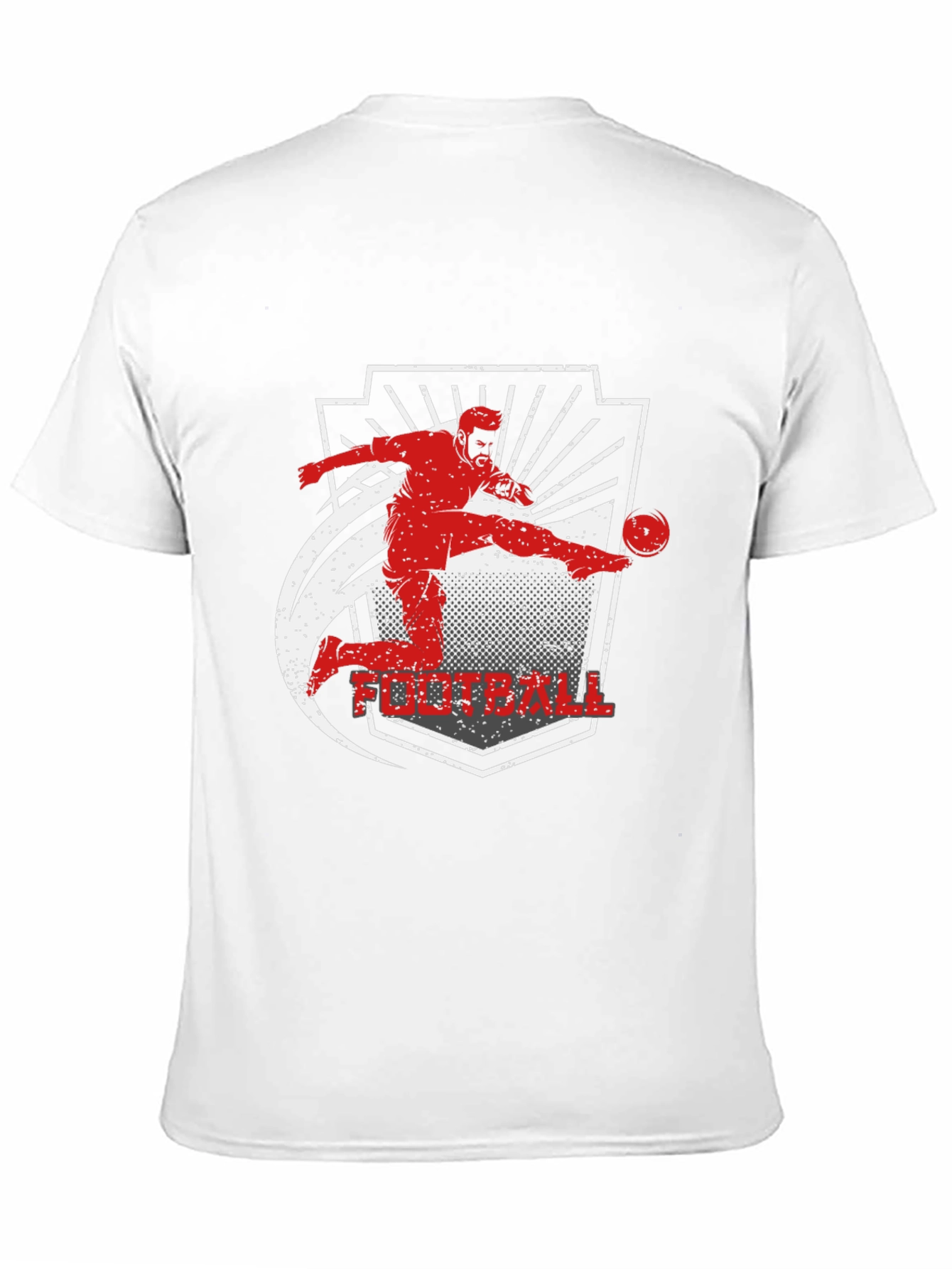 Football Kick Black T-Shirt