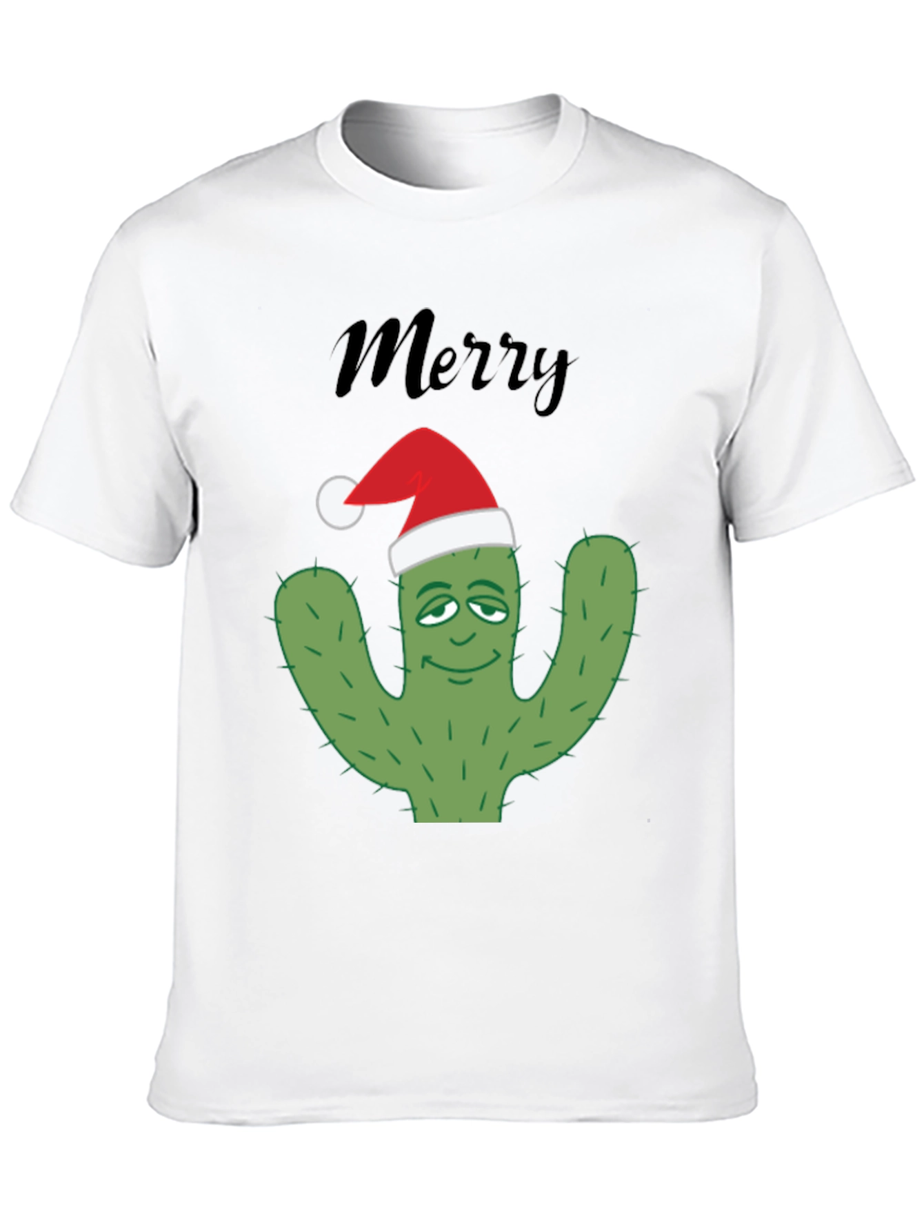 Merry Cactus Christmas T-Shirt - Holiday Apparel