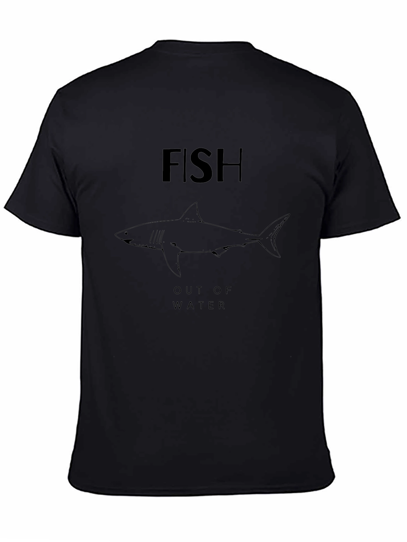 Fish Out of Water Graphic Tee - Black