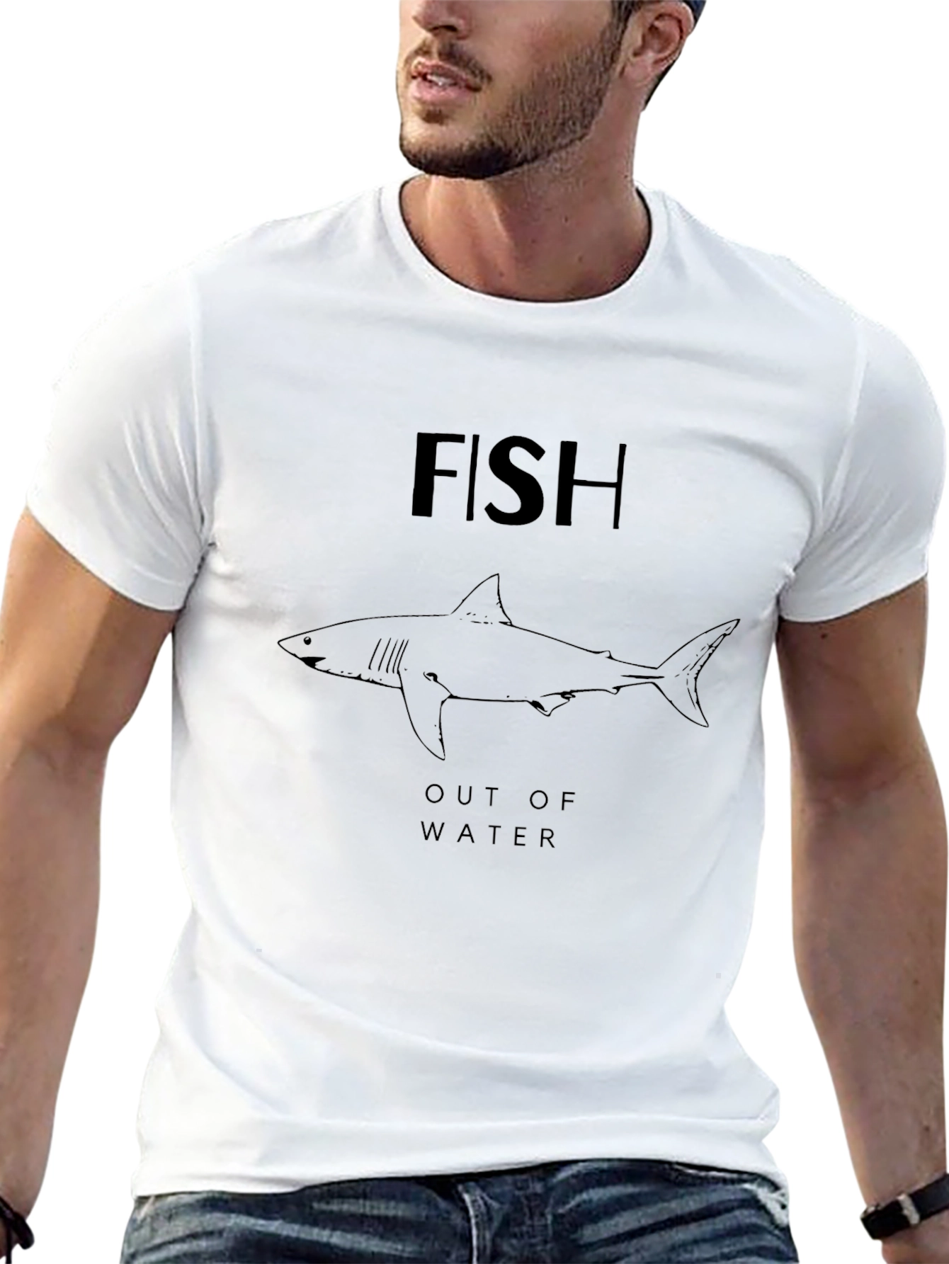 Fish Out of Water Graphic Tee - Black