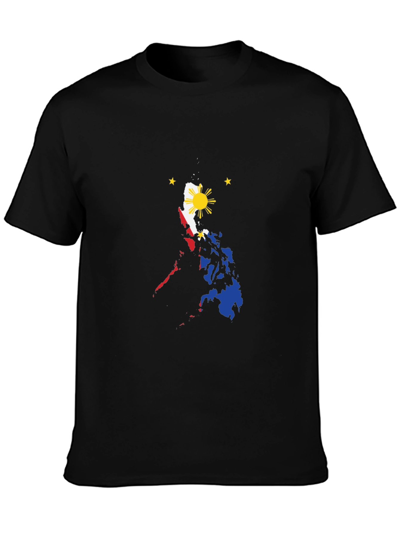 Philippine Flag T-Shirt - Black Cotton Tee
