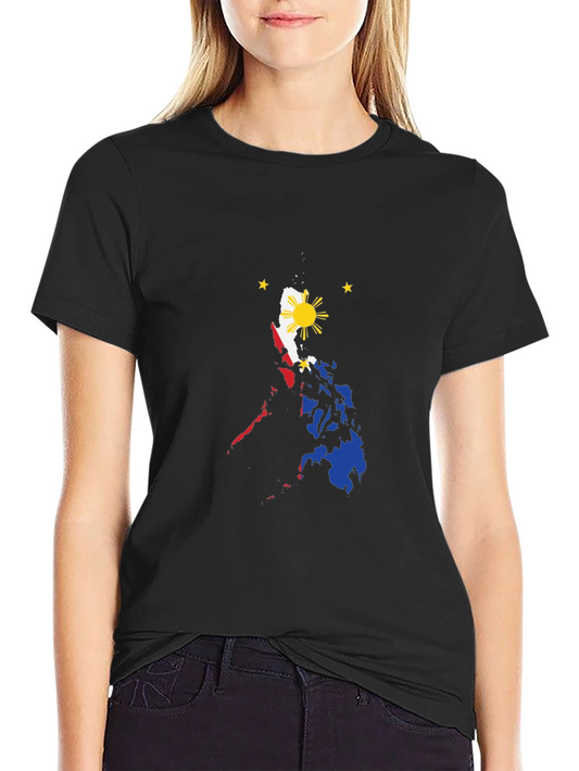 Philippine Flag T-Shirt - Black Cotton Tee