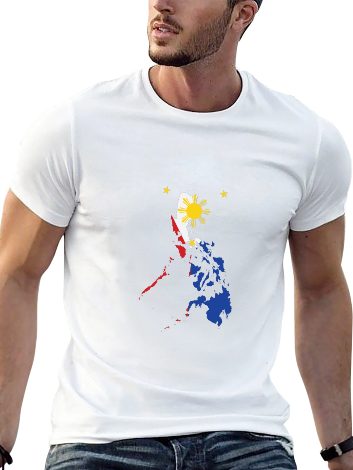 Philippine Flag T-Shirt - Black Cotton Tee