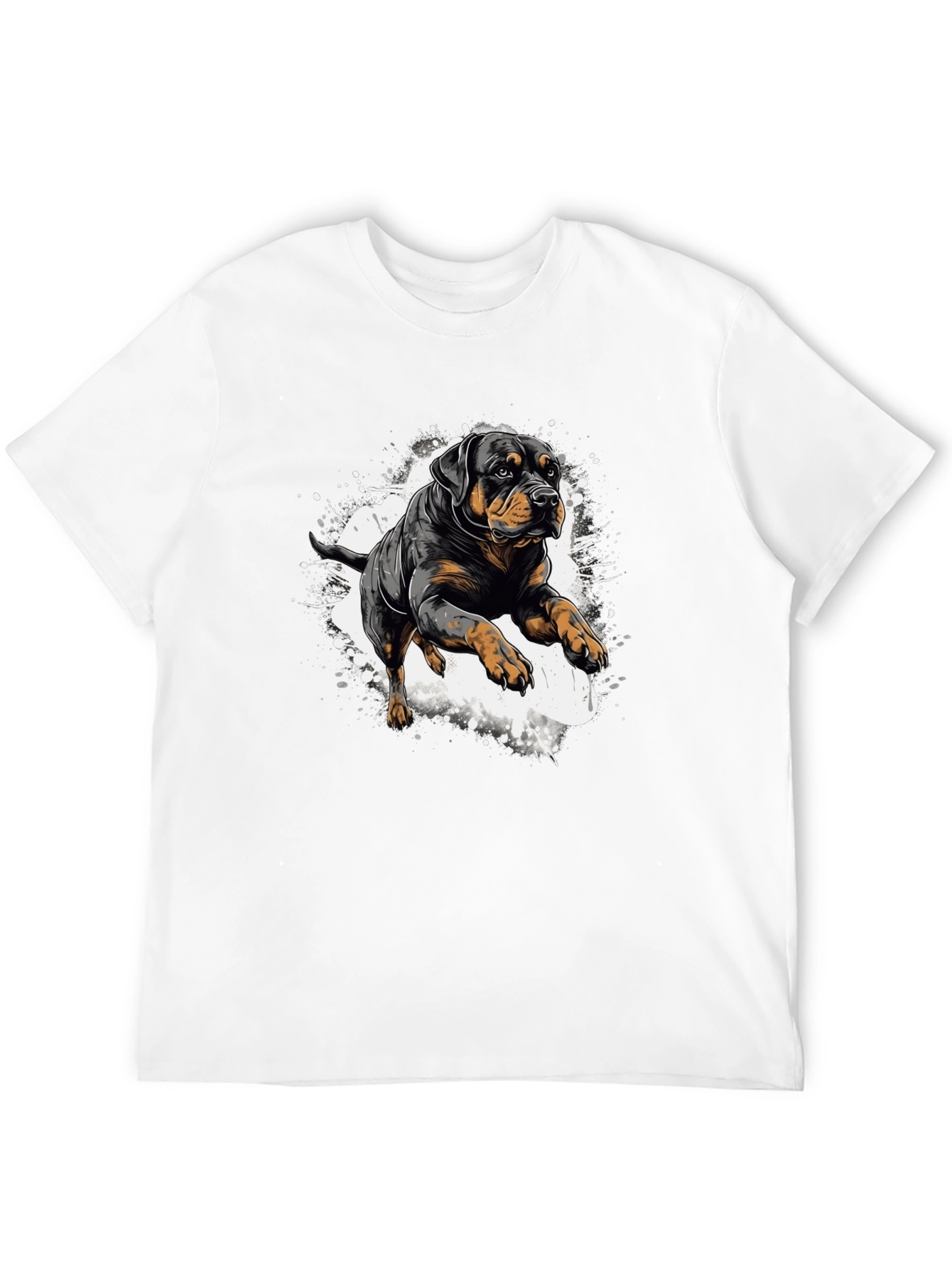 Rottweiler Dog Graphic T-Shirt - Black