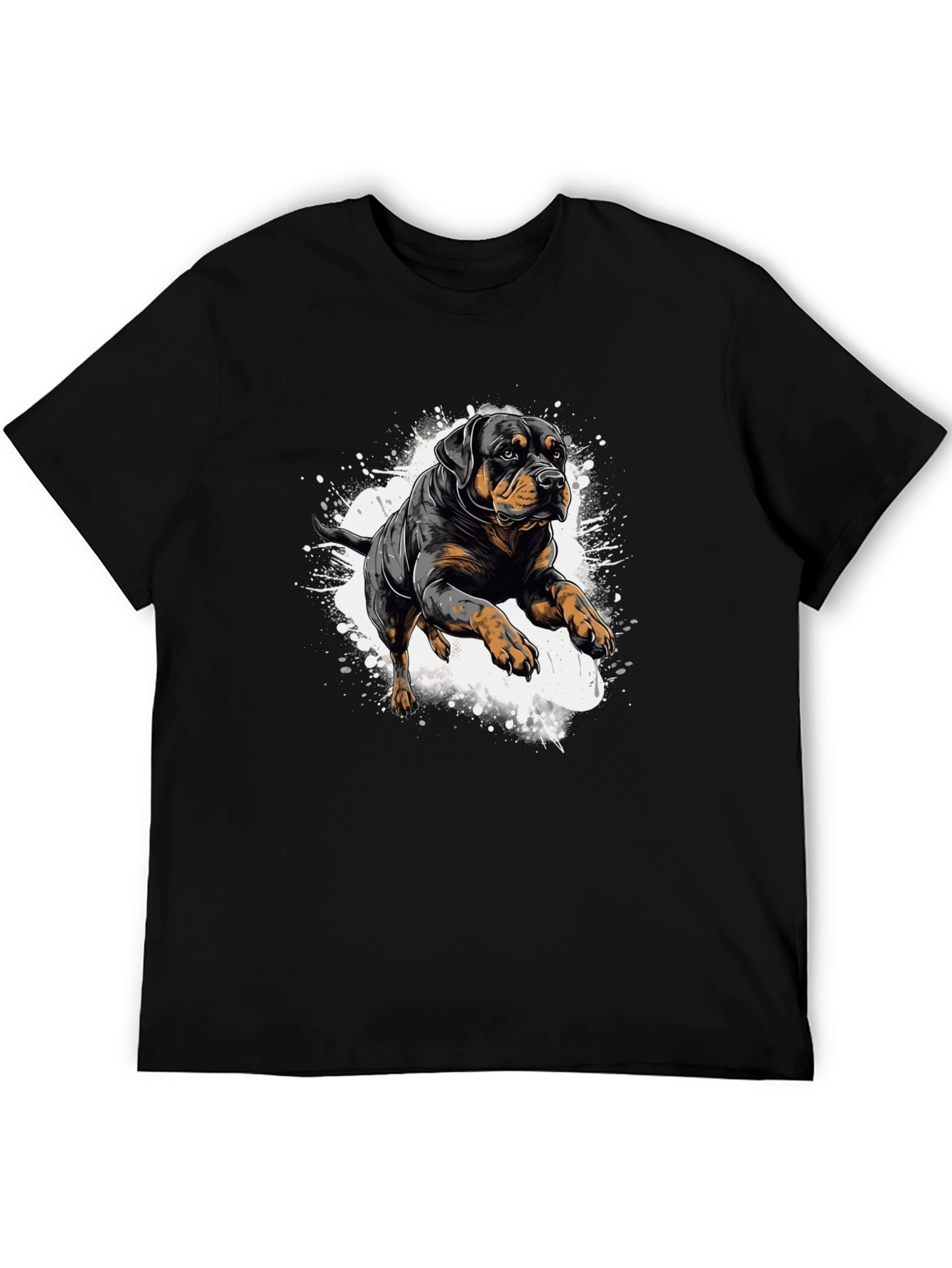 Rottweiler Dog Graphic T-Shirt - Black