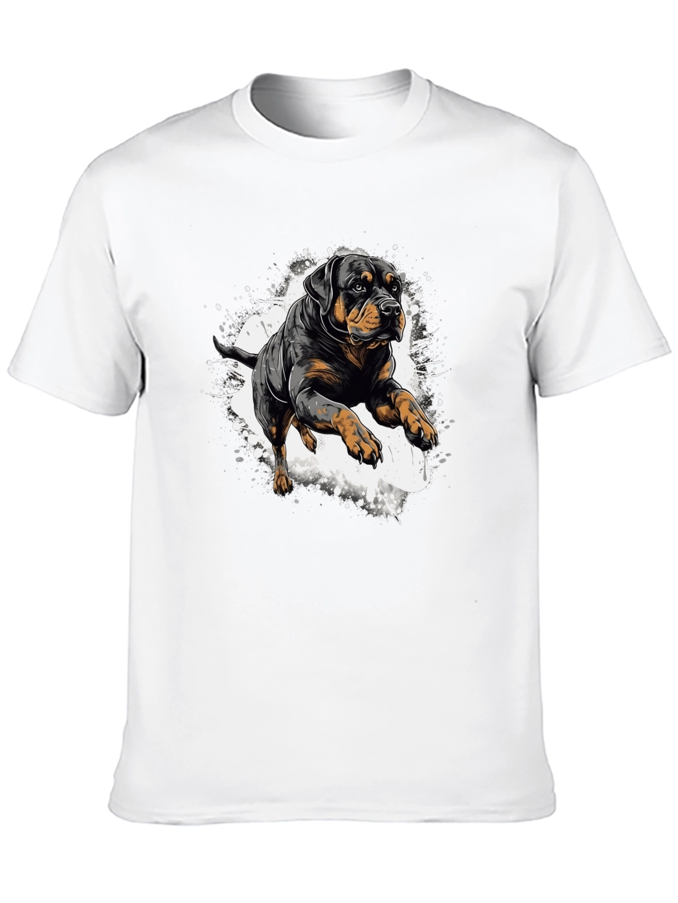Rottweiler Dog Graphic T-Shirt - Black
