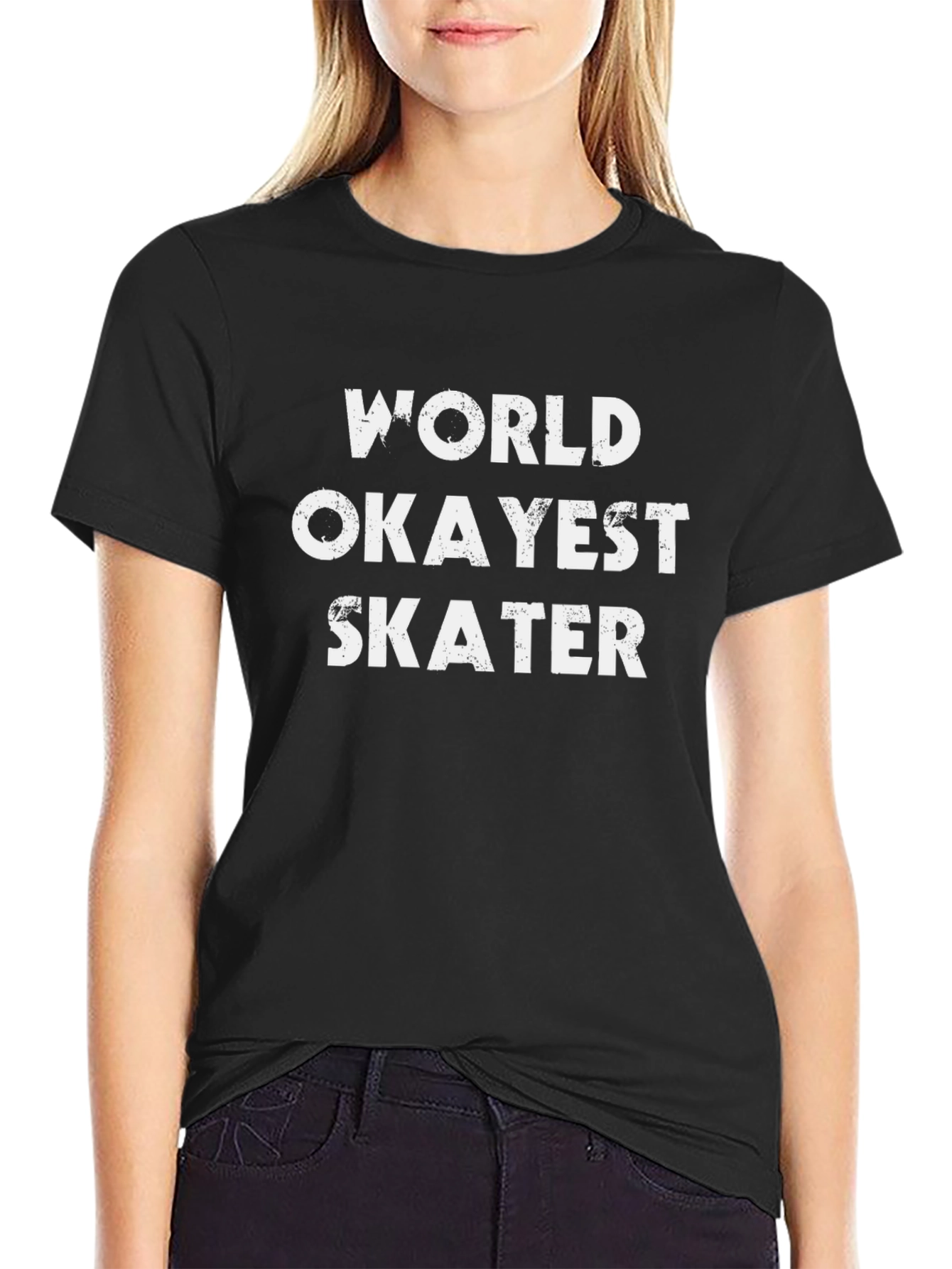 World Okayest Skater Black T-Shirt