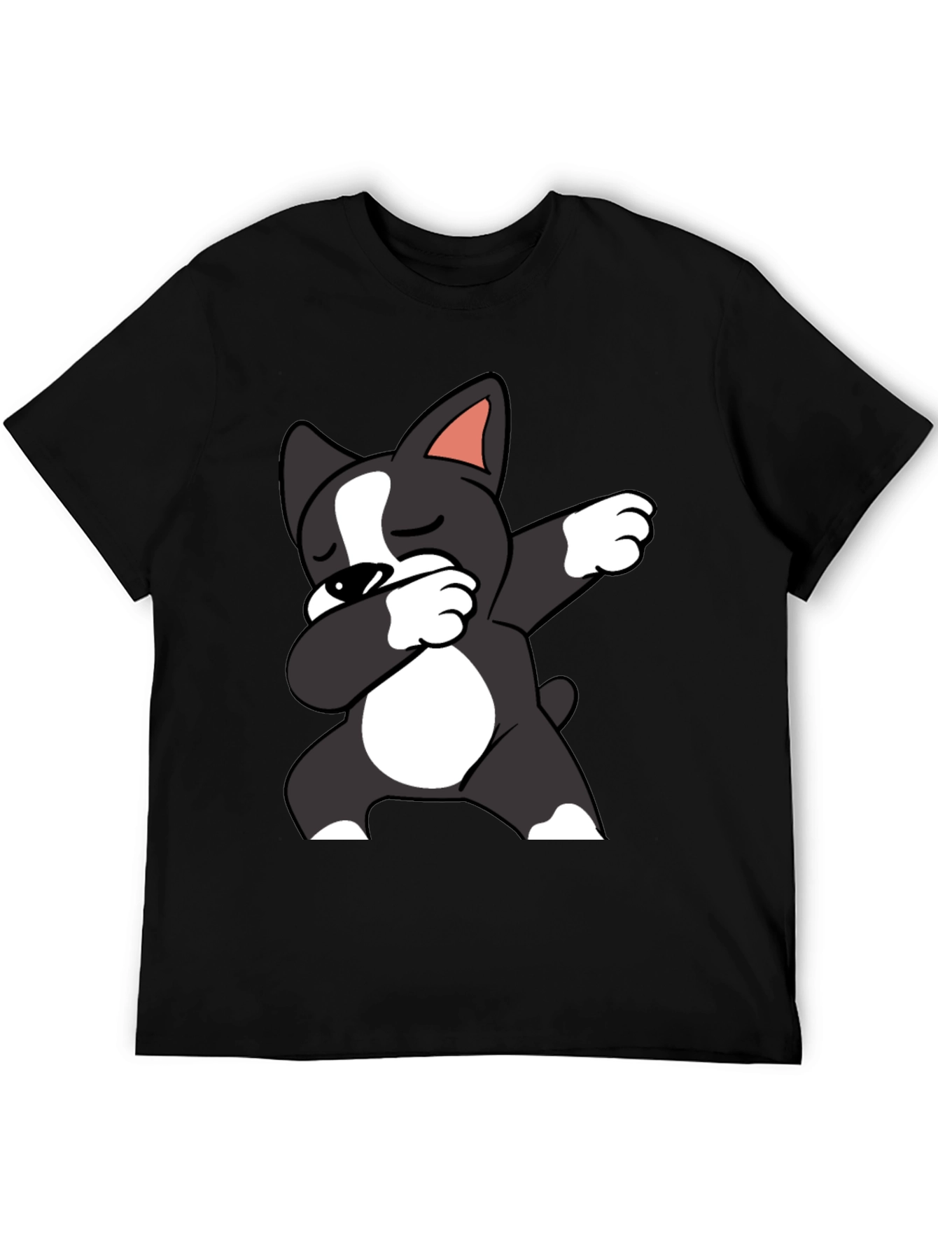 Dabbing Dog Graphic Tee - Mens Black T-Shirt