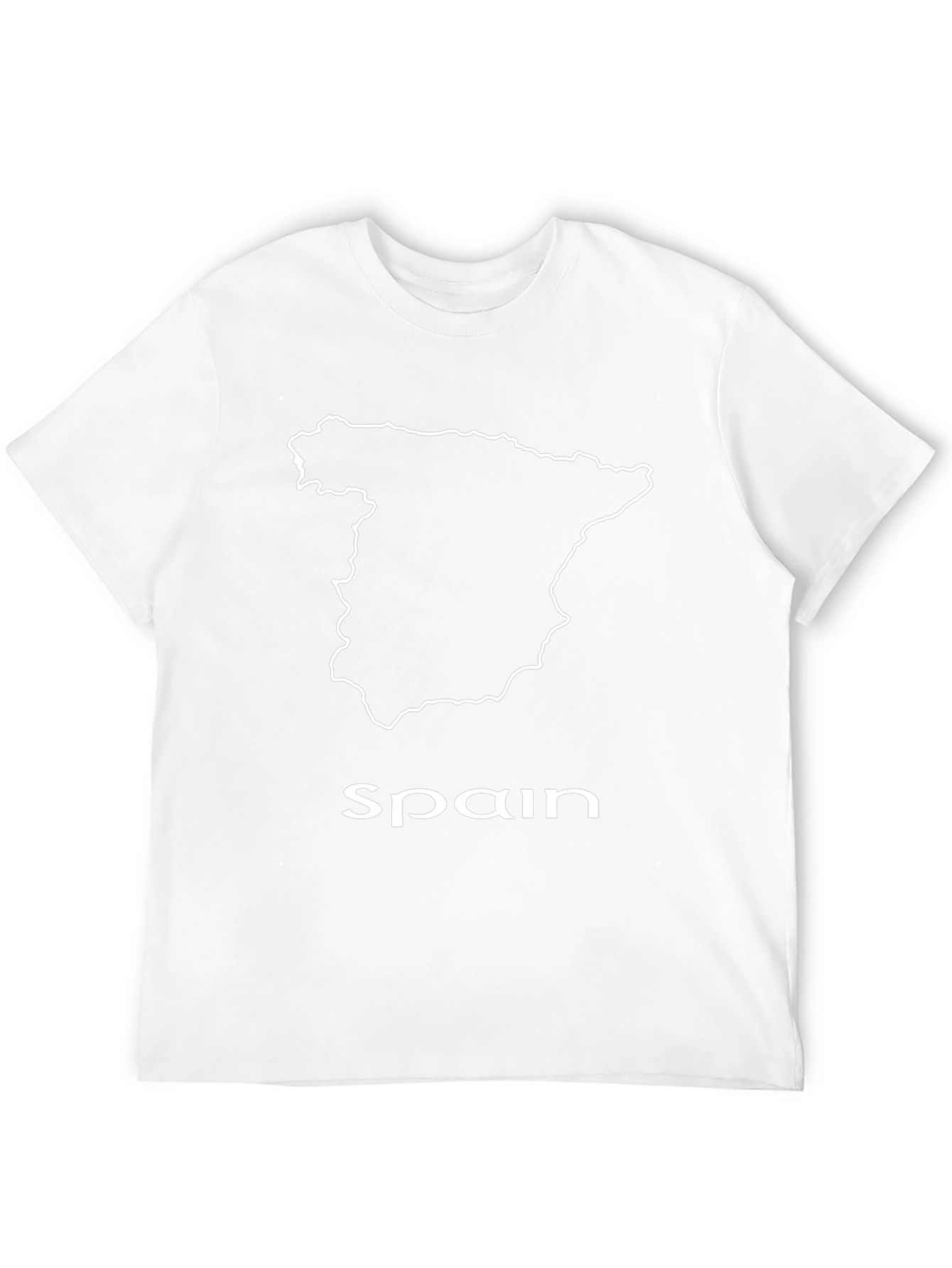 Spain Outline Black T-Shirt - Country Pride