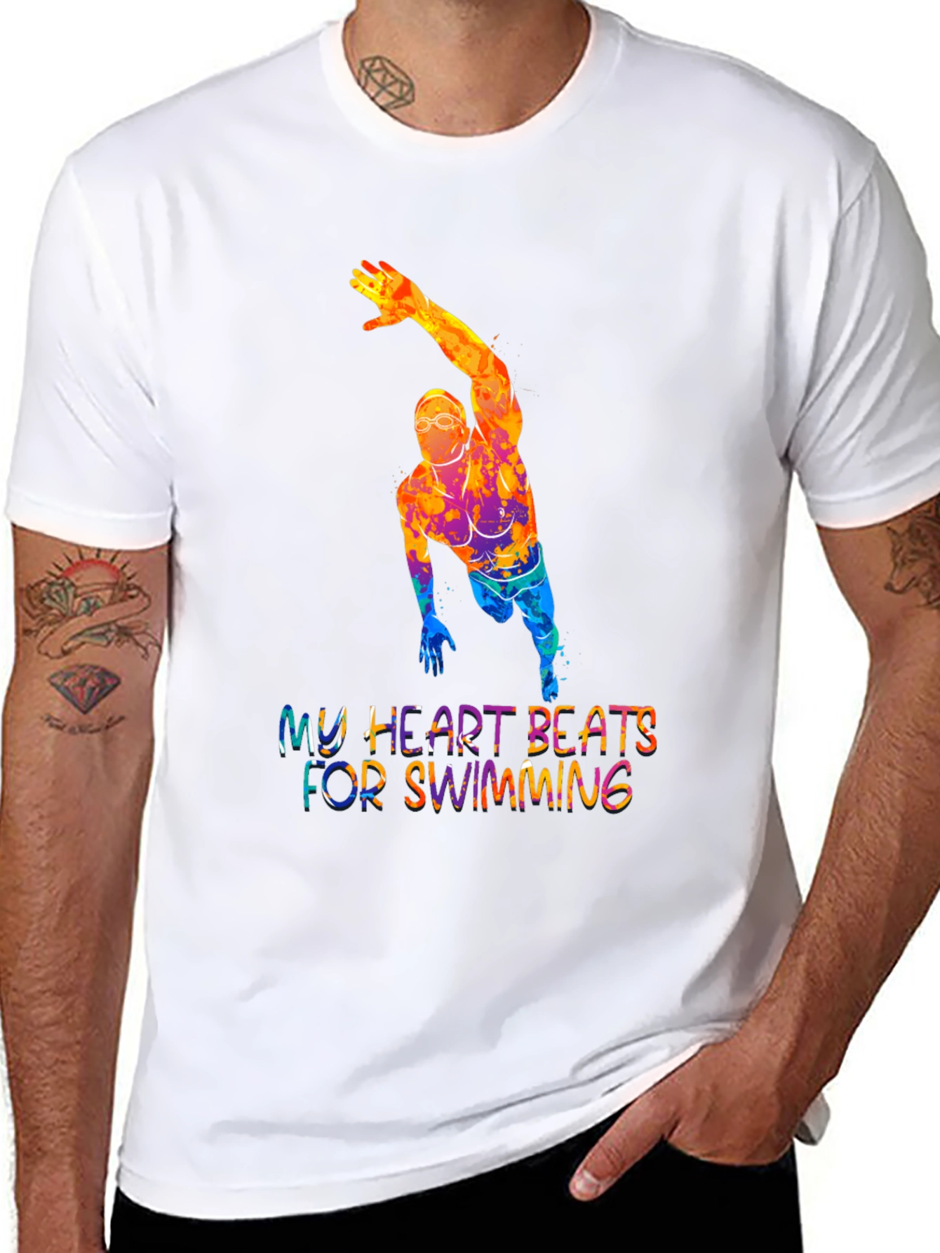 Swimming Heartbeat Graphic Tee