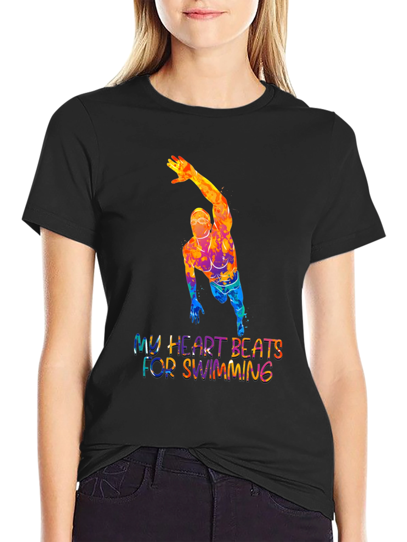 Swimming Heartbeat Graphic Tee
