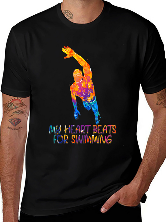 Swimming Heartbeat Graphic Tee