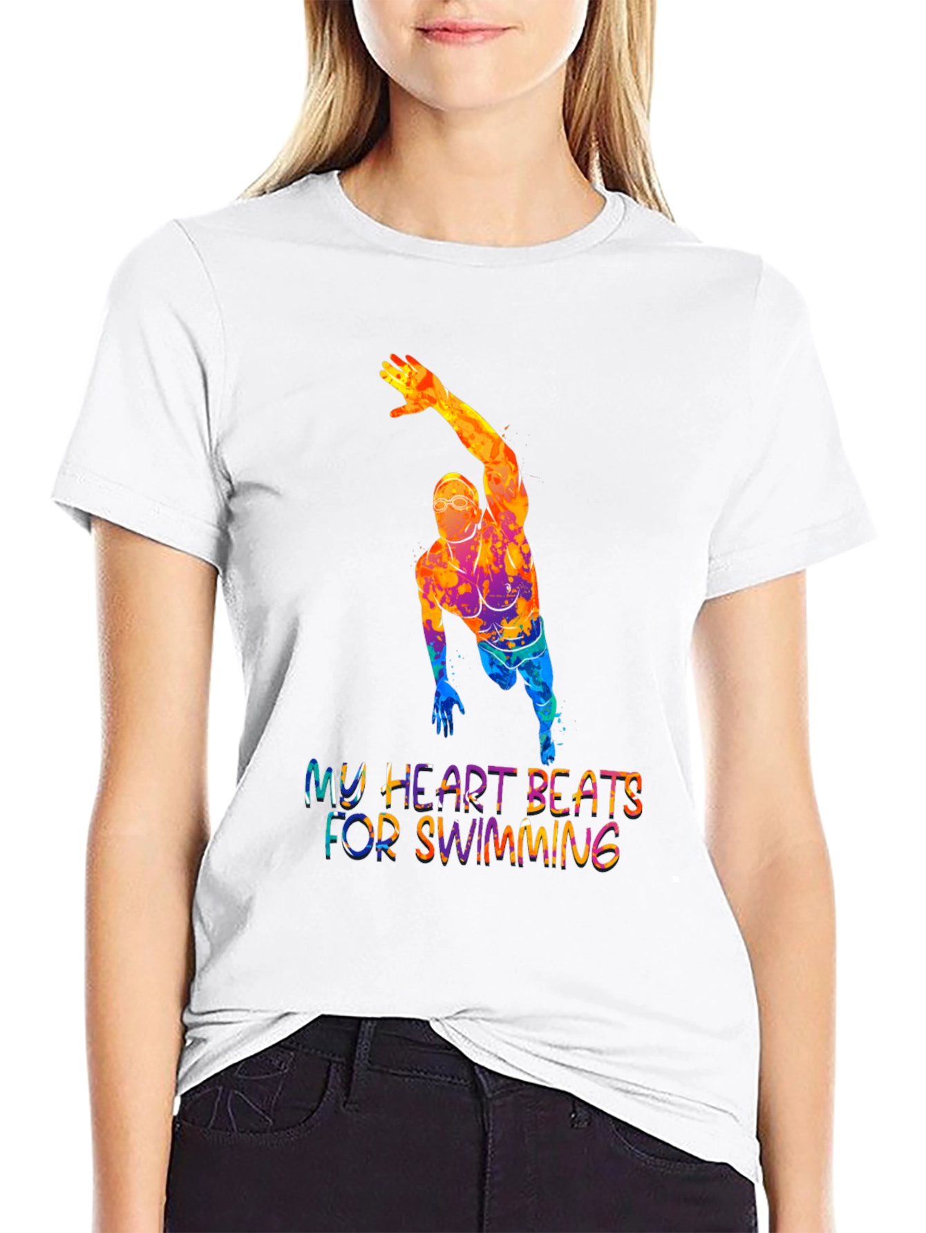 Swimming Heartbeat Graphic Tee